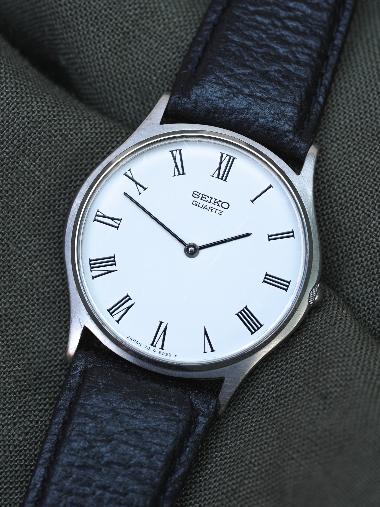 Seiko - Dress Watch Slim Acier Blanc Romain - 1997 - Atelier Victor - Vintage Shop
