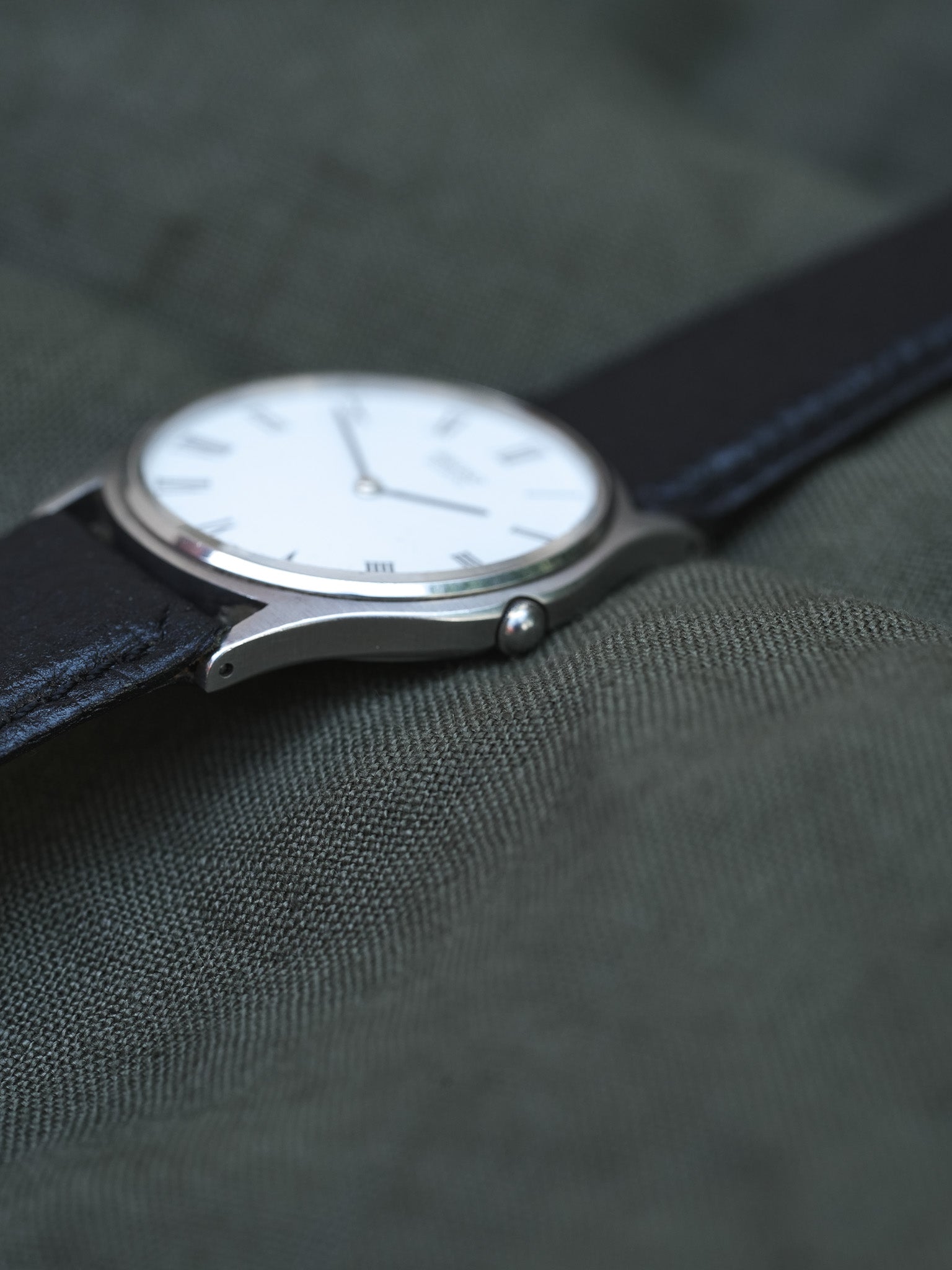 Seiko - Dress Watch Slim Acier Blanc Romain - 1997 - Atelier Victor - Vintage Shop