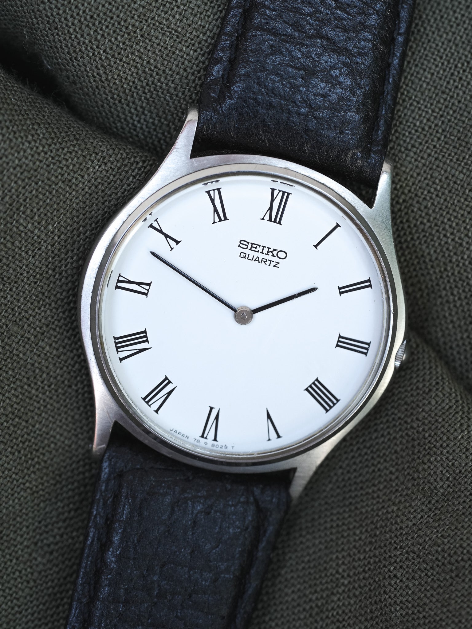 Seiko - Dress Watch Slim Acier Blanc Romain - 1997 - Atelier Victor - Vintage Shop