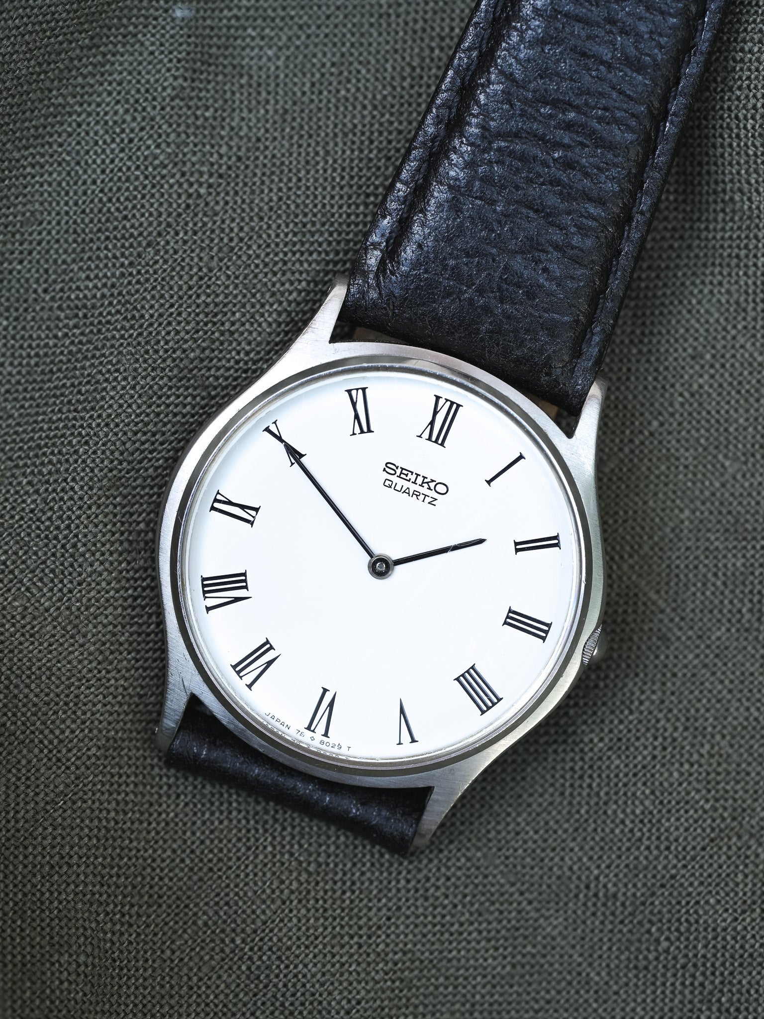 Seiko - Dress Watch Slim Acier Blanc Romain - 1997 - Atelier Victor - Vintage Shop
