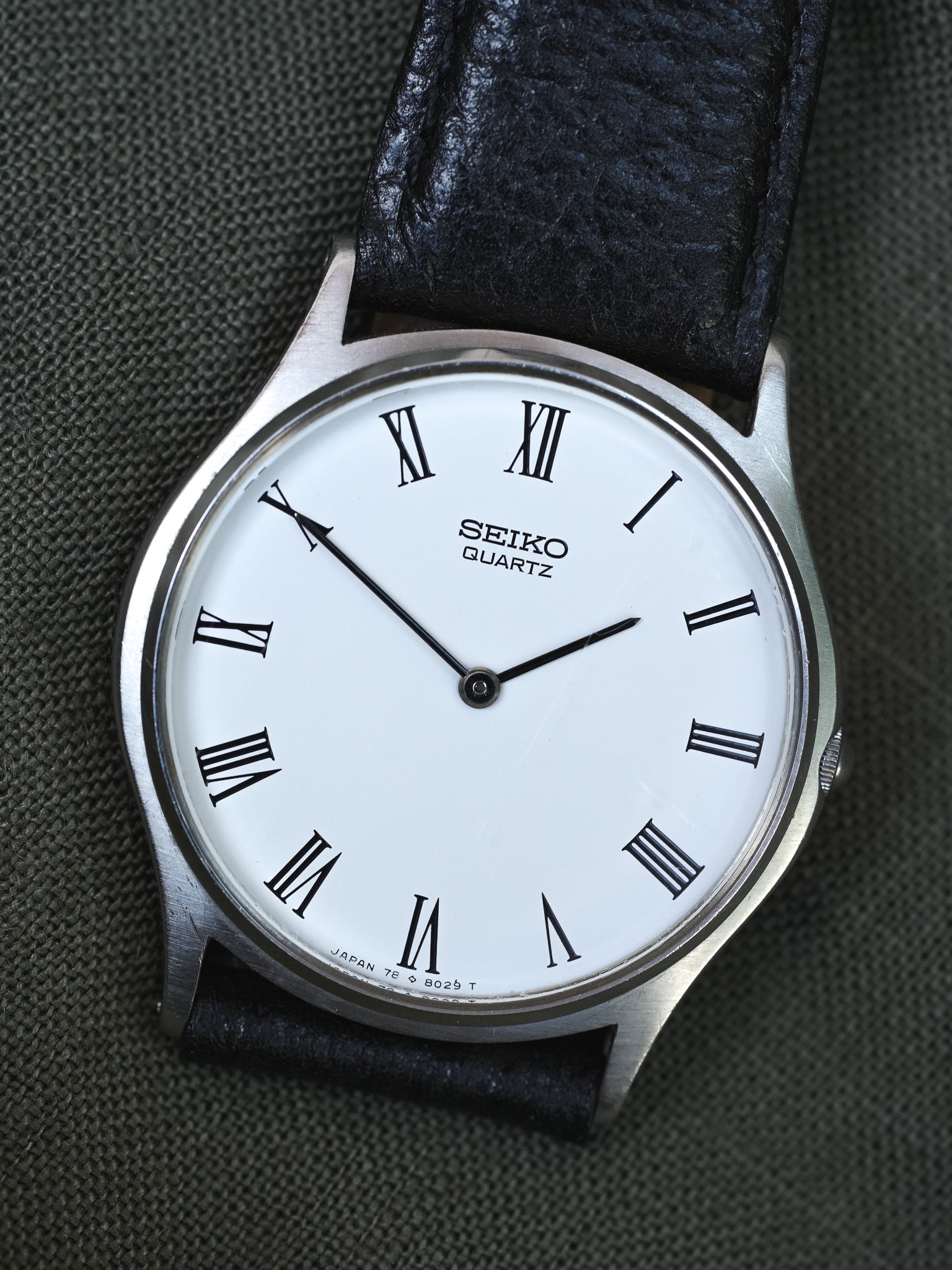 Seiko - Dress Watch Slim Acier Blanc Romain - 1997 - Atelier Victor - Vintage Shop