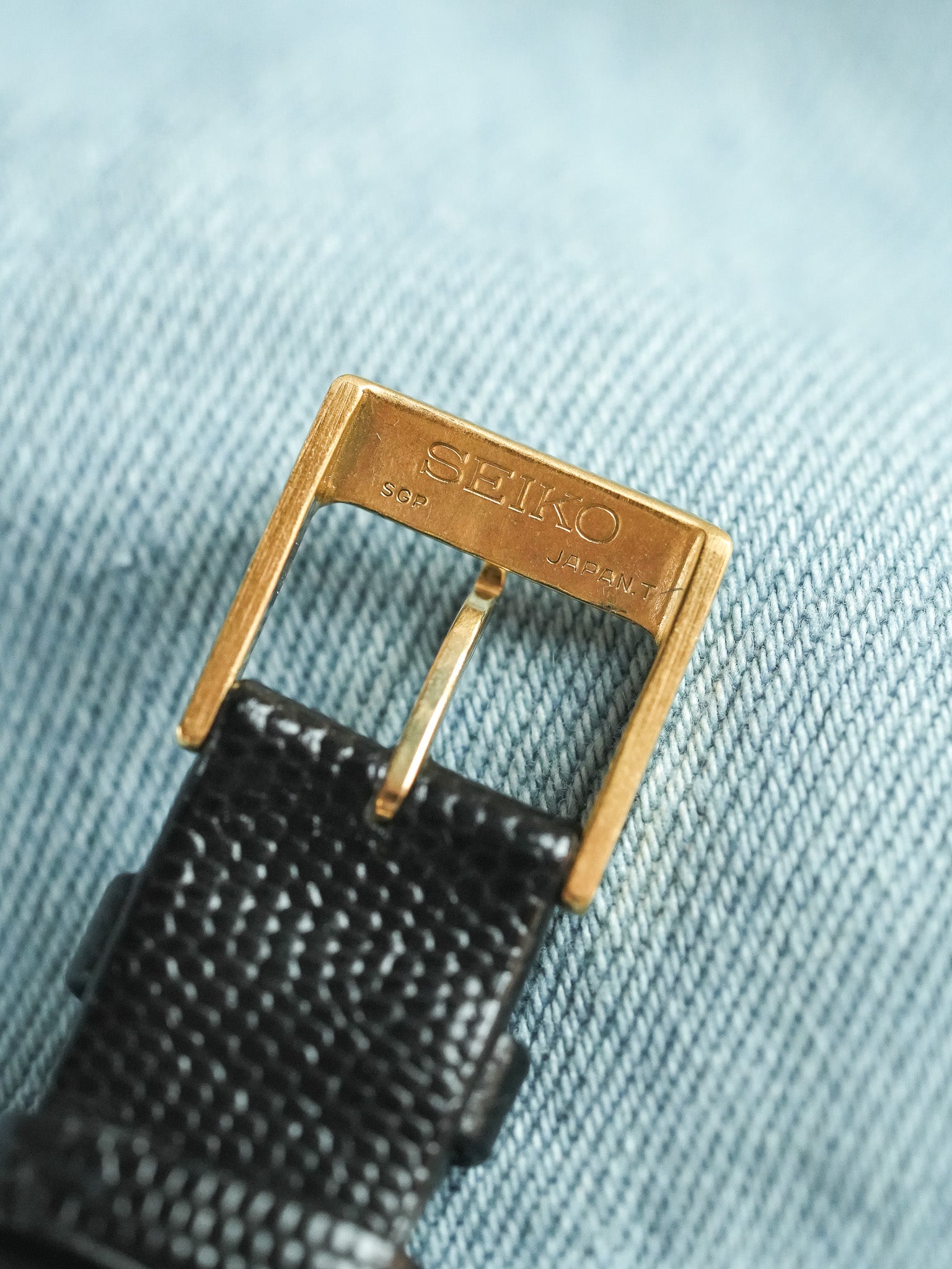 Seiko - Echantillon Tank XL Plaqué or Brossé - 1988 - Atelier Victor - Vintage Shop