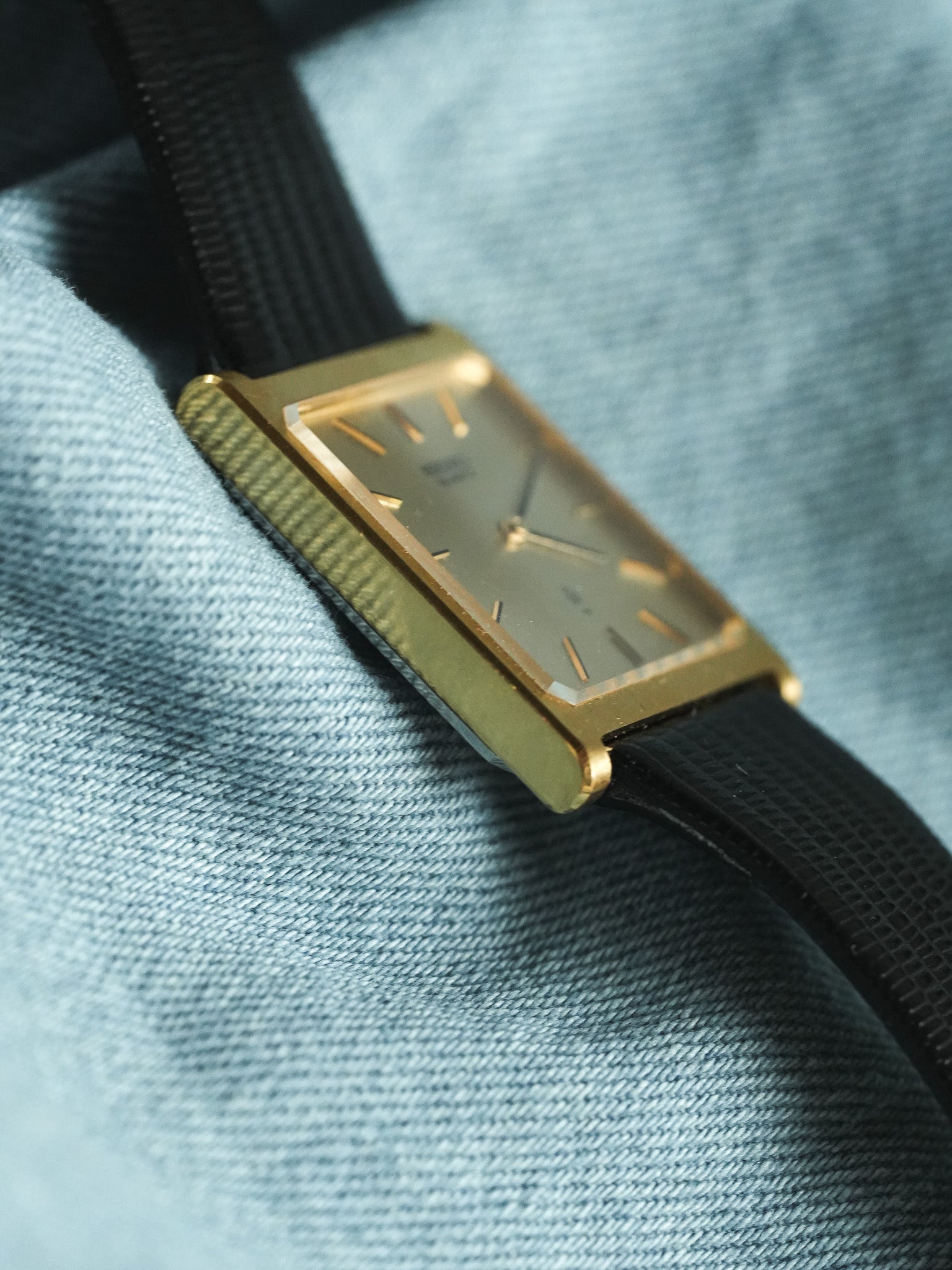 Seiko - Echantillon Tank XL Plaqué or Brossé - 1988 - Atelier Victor - Vintage Shop