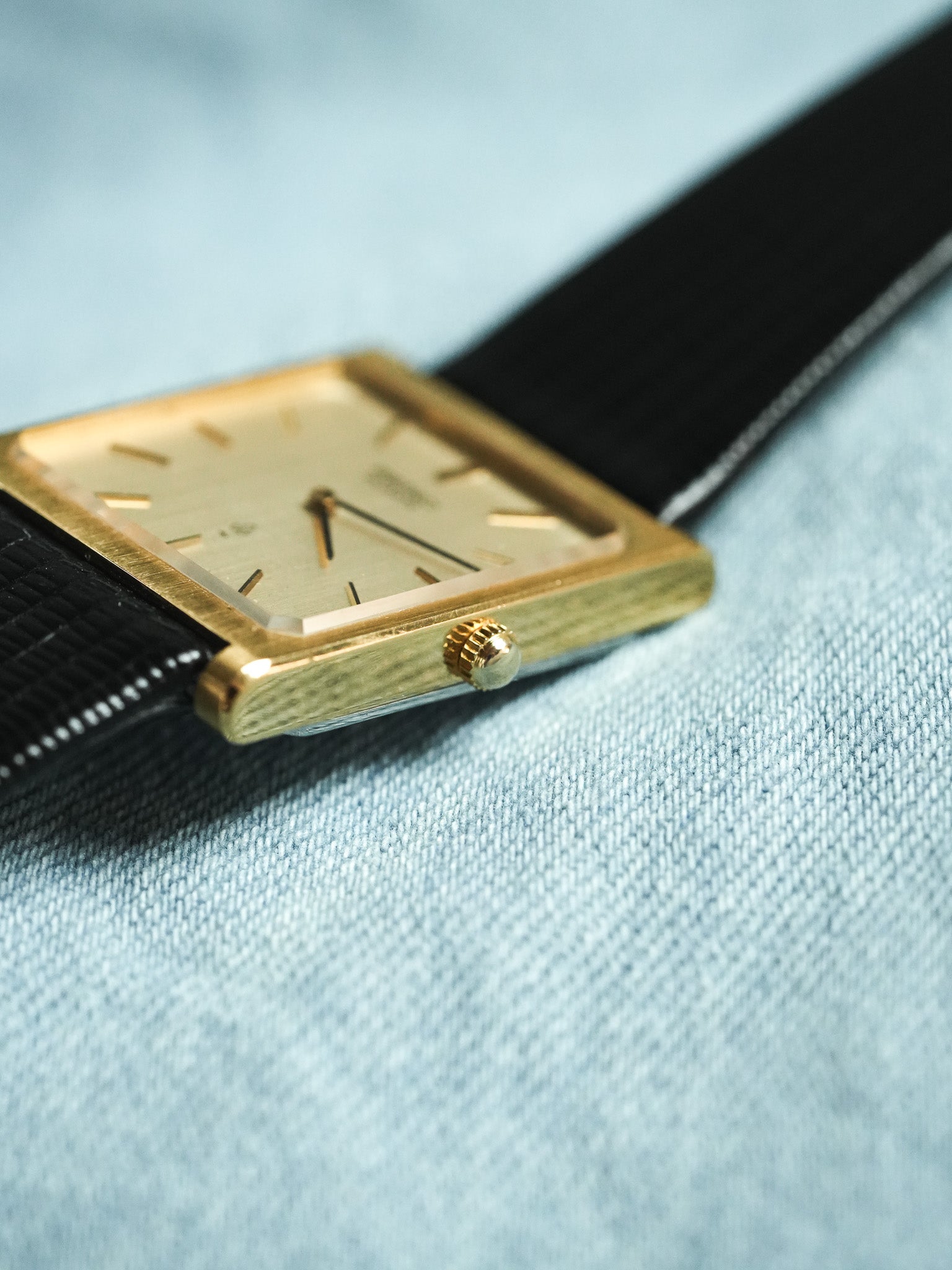 Seiko - Echantillon Tank XL Plaqué or Brossé - 1988 - Atelier Victor - Vintage Shop