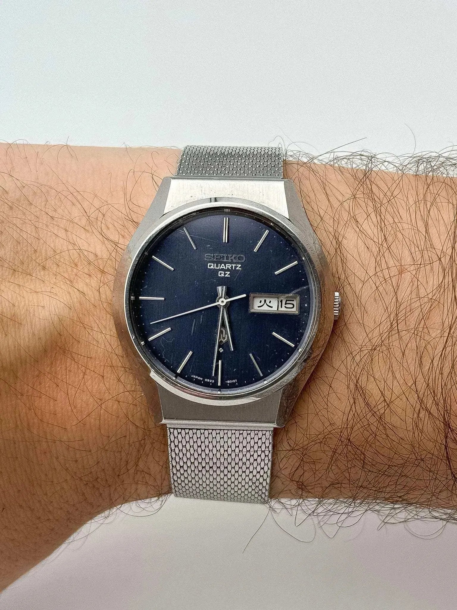 Seiko - Kanji Bleu Daydate Acier - 1974 - Atelier Victor Paris - Vintage Watch Shop Dubai