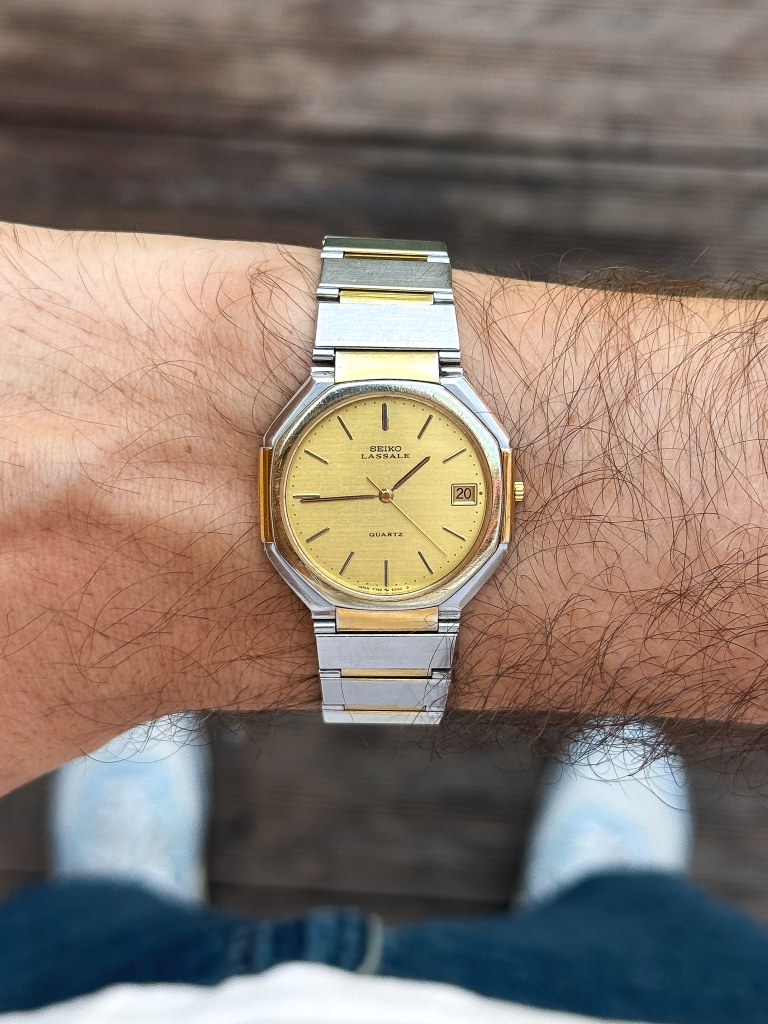 Seiko - Lassale Octogonale Acier Or - 1981 - Atelier Victor - Vintage Shop