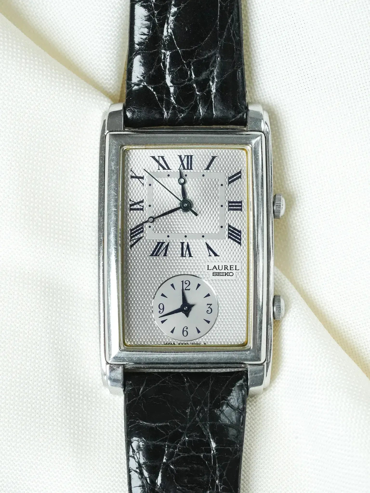 Seiko - Laurel Tank "stepped case" Steel Two movements - 1996