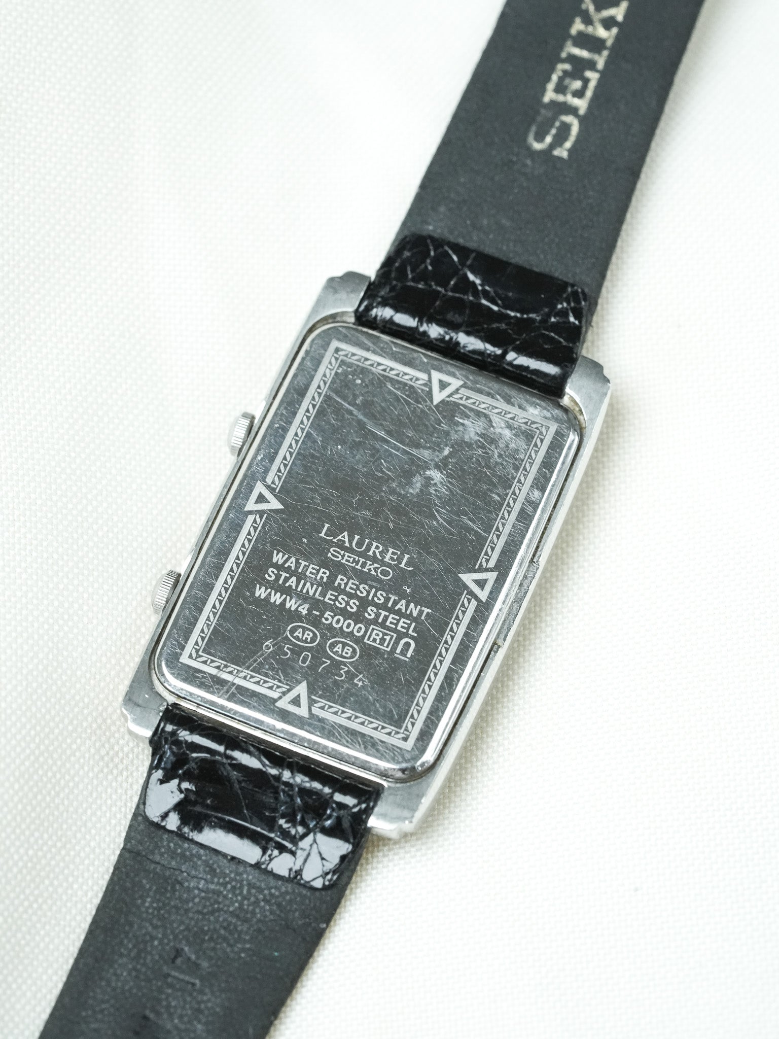 Seiko - Laurel Tank "阶梯式表壳" 钢 两个机芯 - 1996