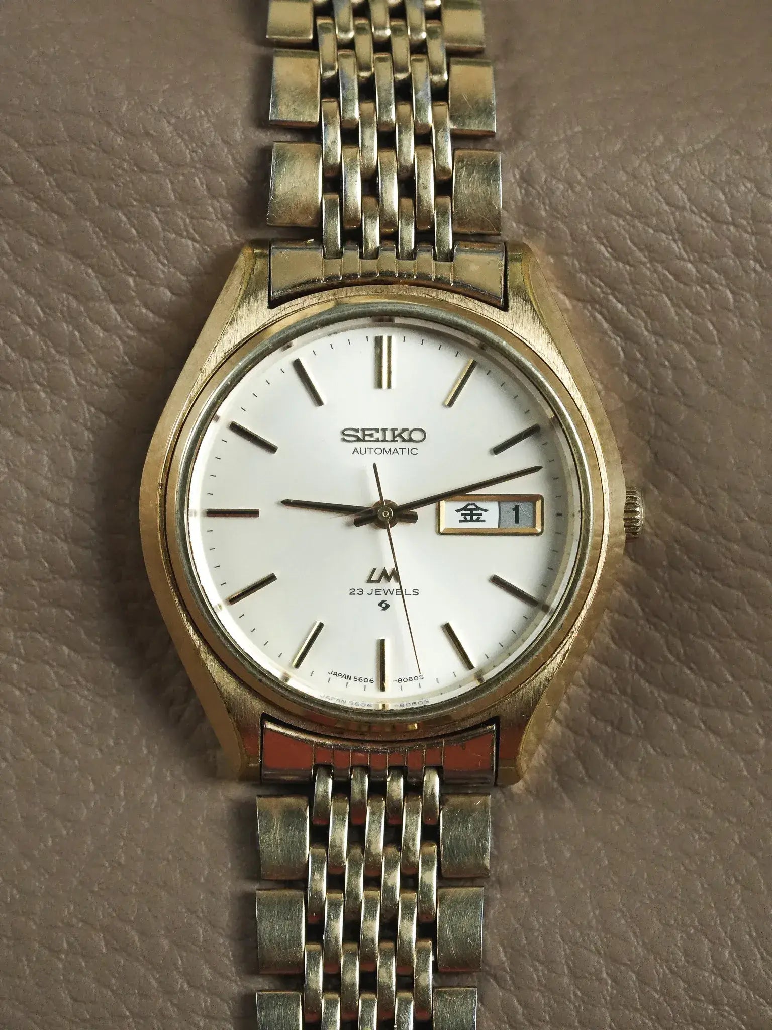 Seiko - Lord matic Daydate Kanji Plaqué or grain de riz - 1975 - Atelier Victor