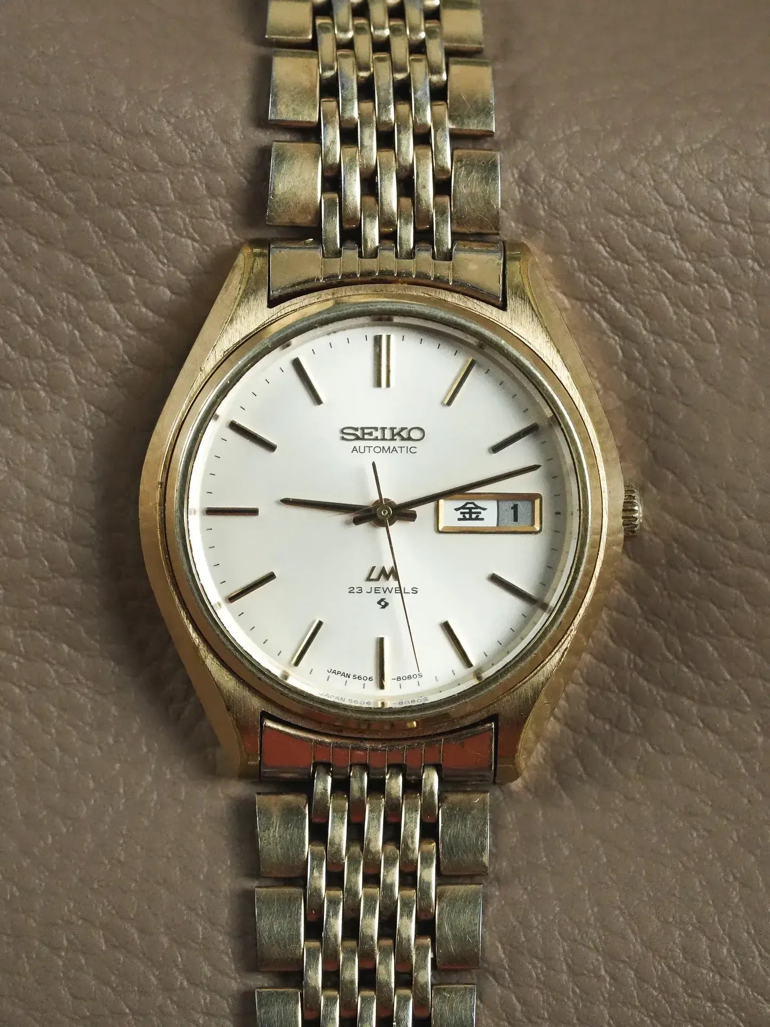Seiko - Lord matic Daydate Kanji Plaqué or grain de riz - 1975 - Atelier Victor