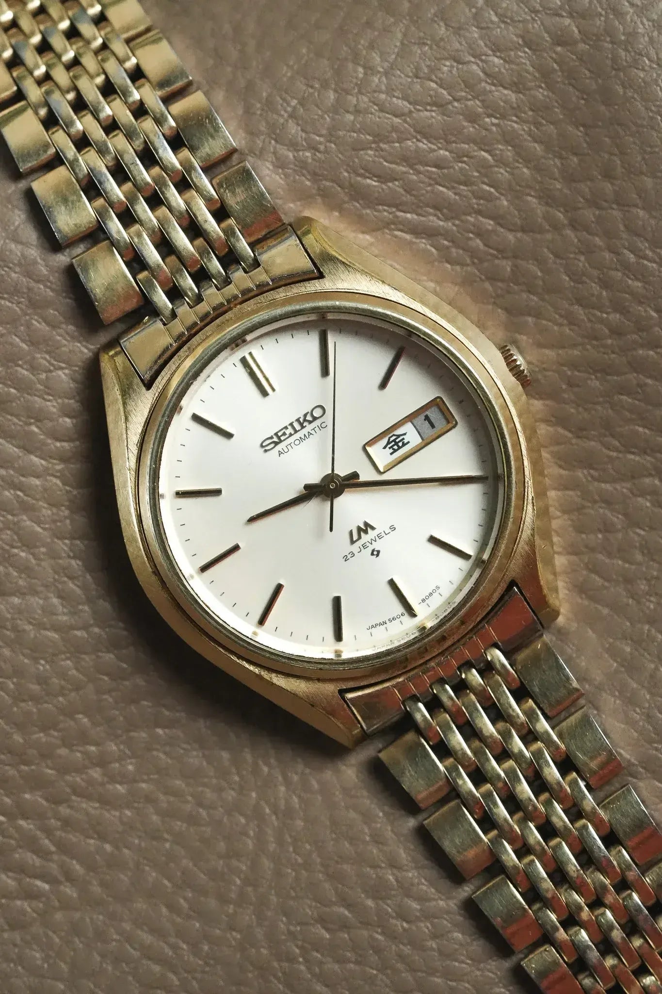 Seiko - Lord matic Daydate Kanji Plaqué or grain de riz - 1975 - Atelier Victor