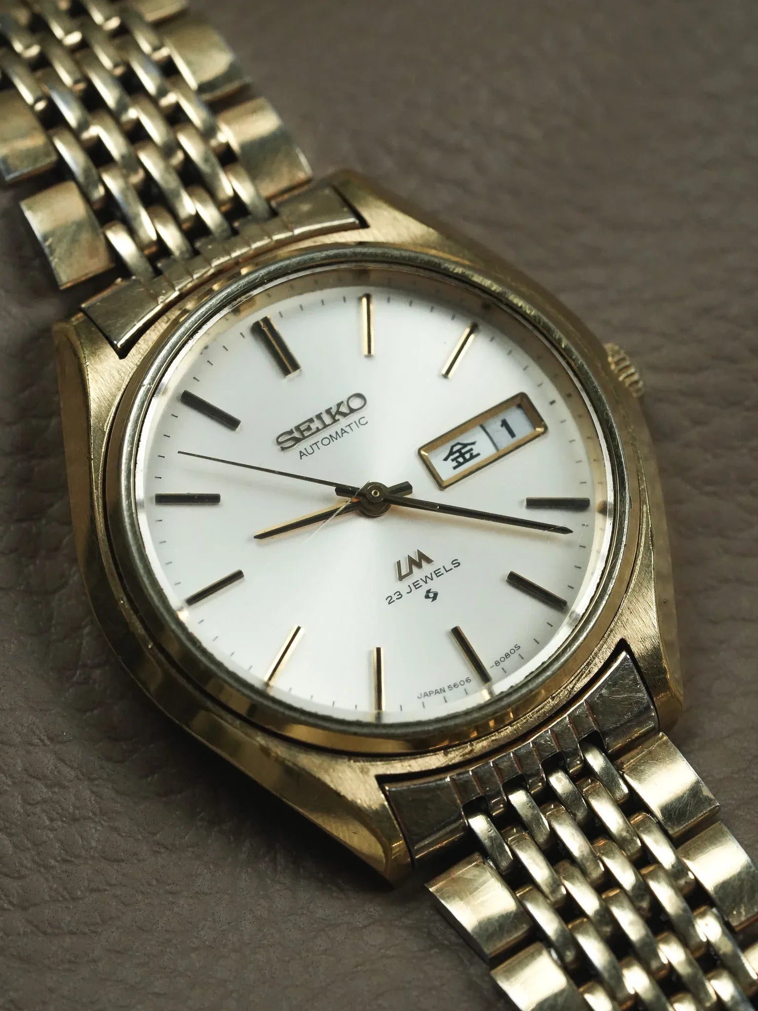 Seiko - Lord matic Daydate Kanji Plaqué or grain de riz - 1975 - Atelier Victor - Vintage Shop