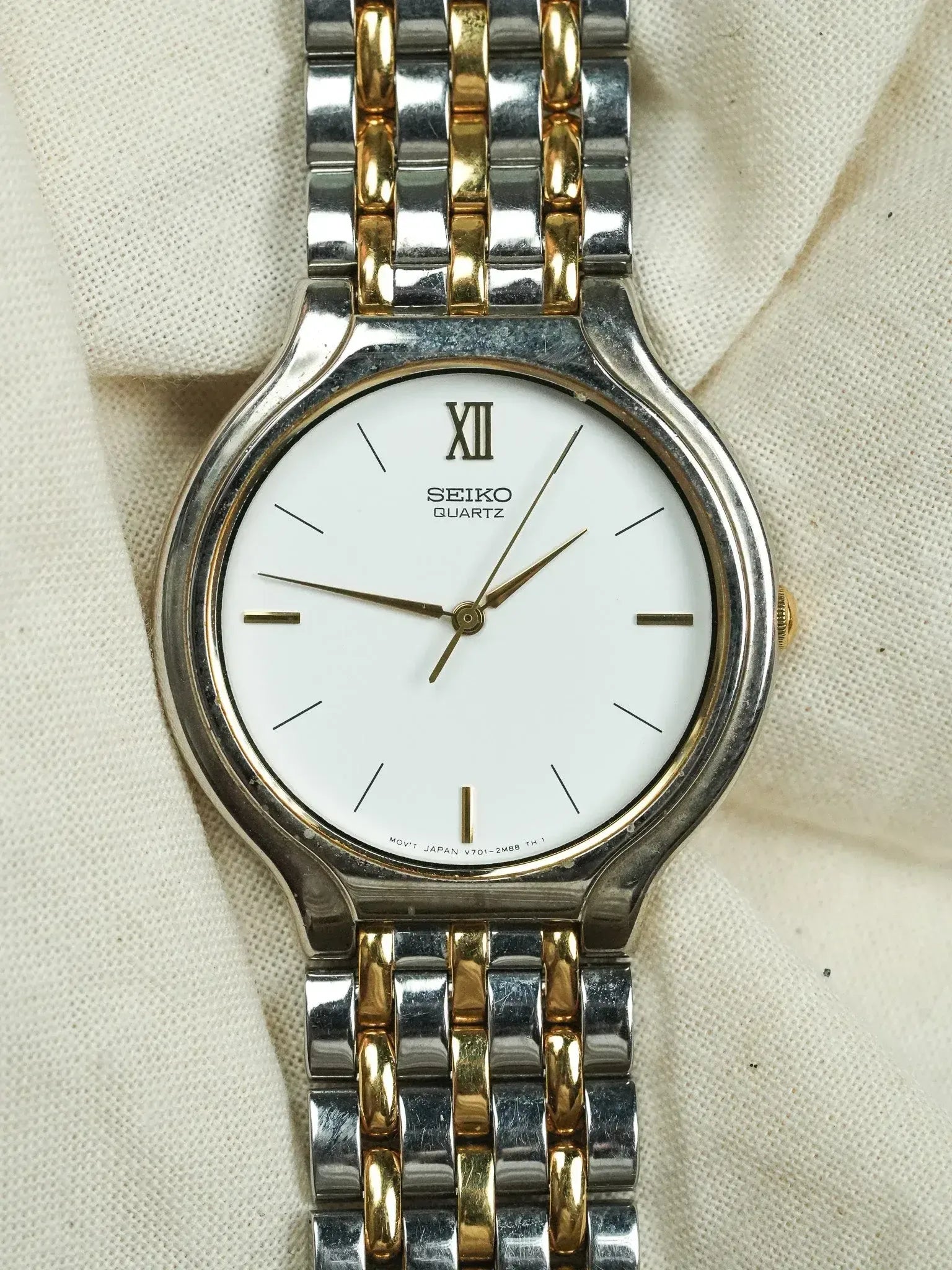 Seiko - Maille 3 Rangées Acier Or - 1994 - Atelier Victor