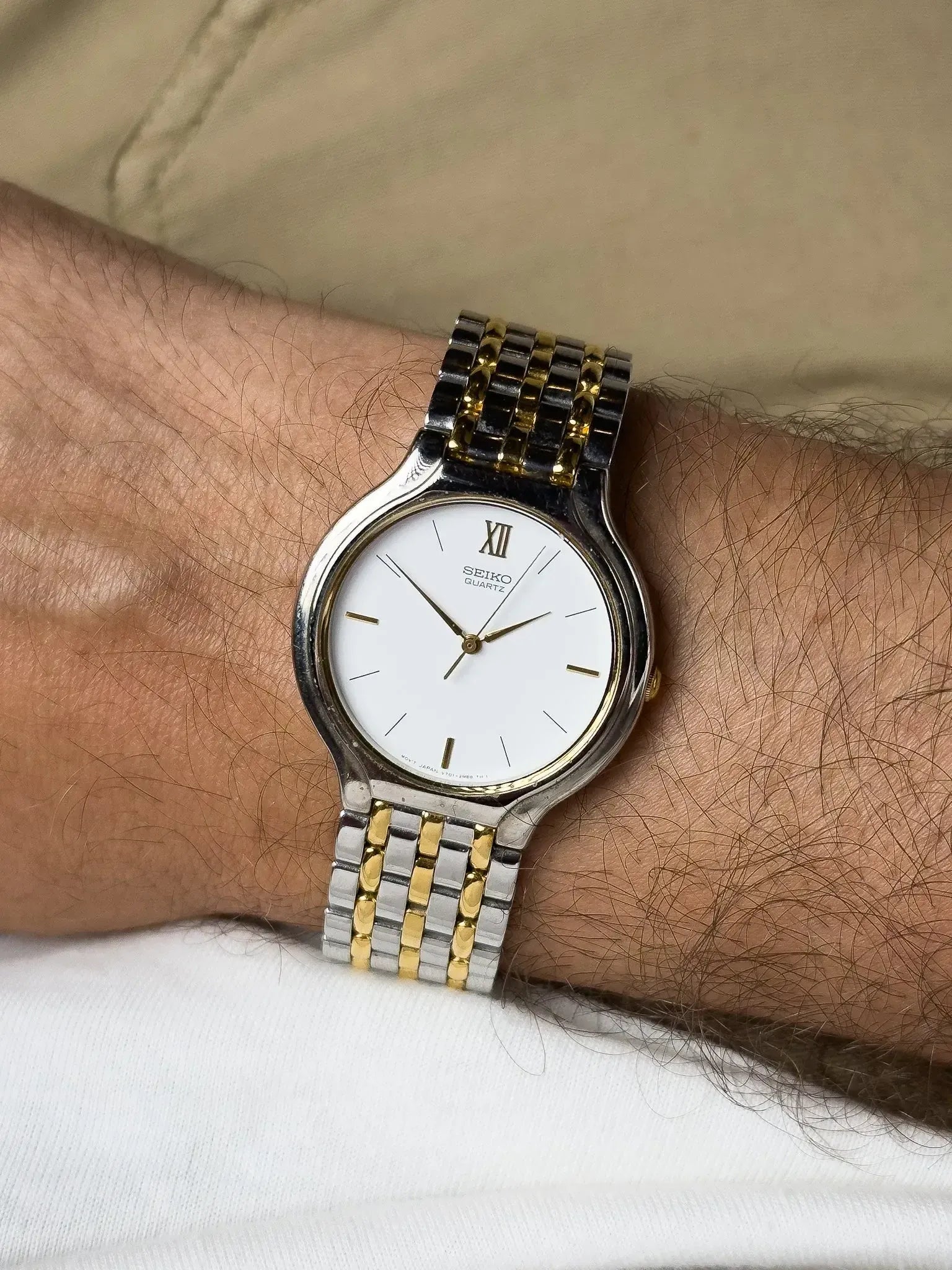 Seiko - Maille 3 Rangées Acier Or - 1994 - Atelier Victor