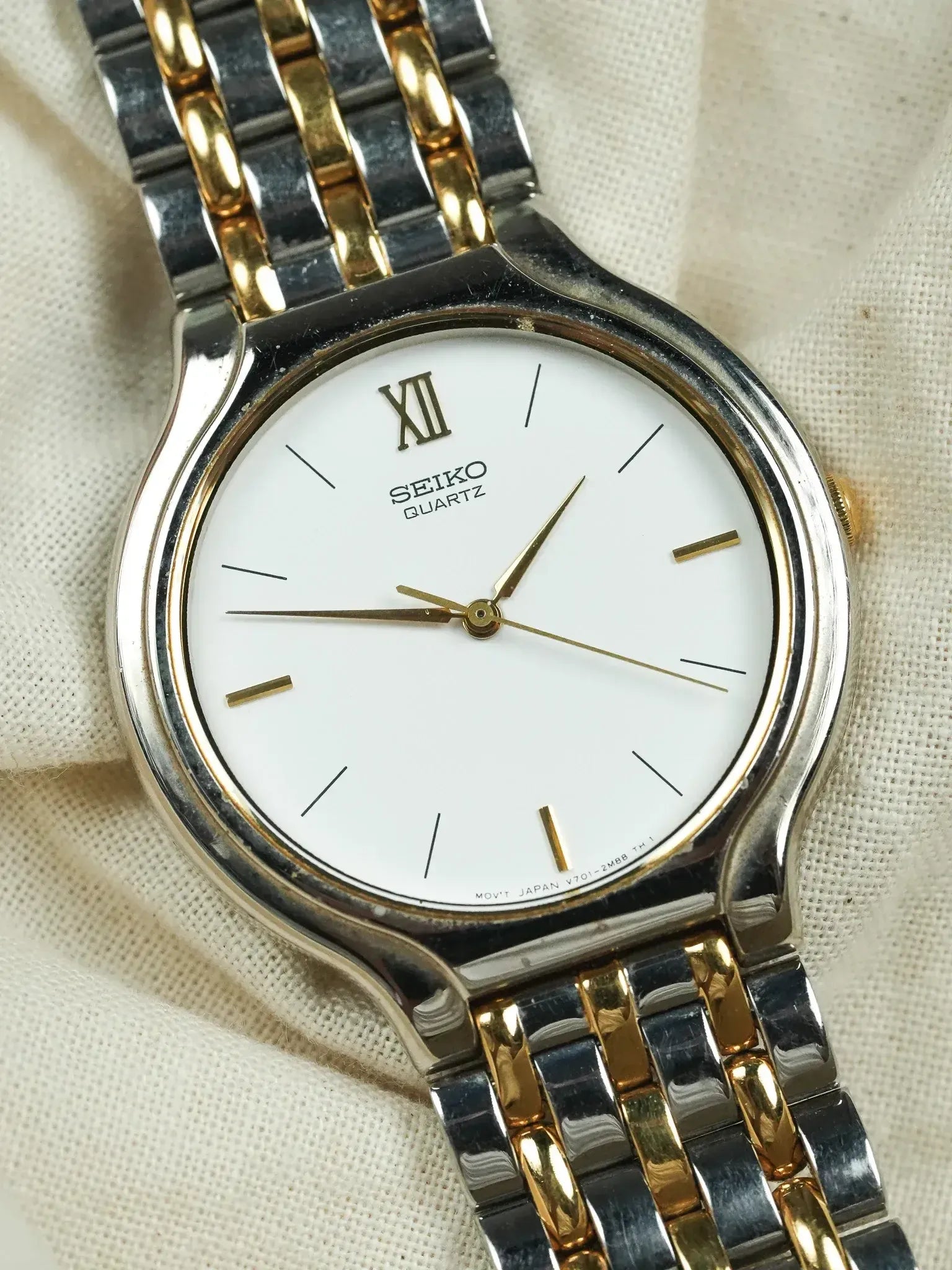 Seiko - Maille 3 Rangées Acier Or - 1994 - Atelier Victor