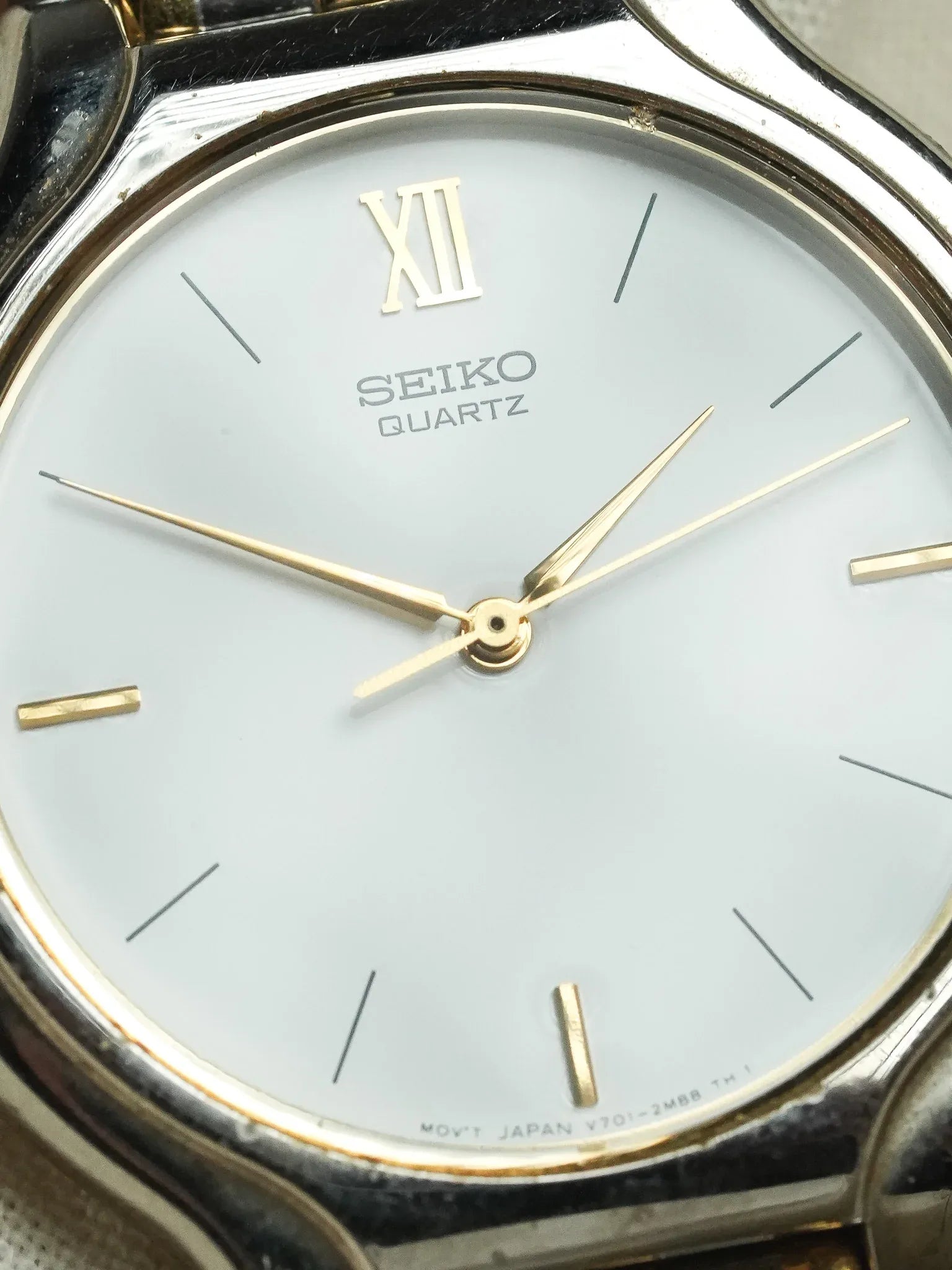 Seiko - Maille 3 Rangées Acier Or - 1994 - Atelier Victor - Vintage Shop
