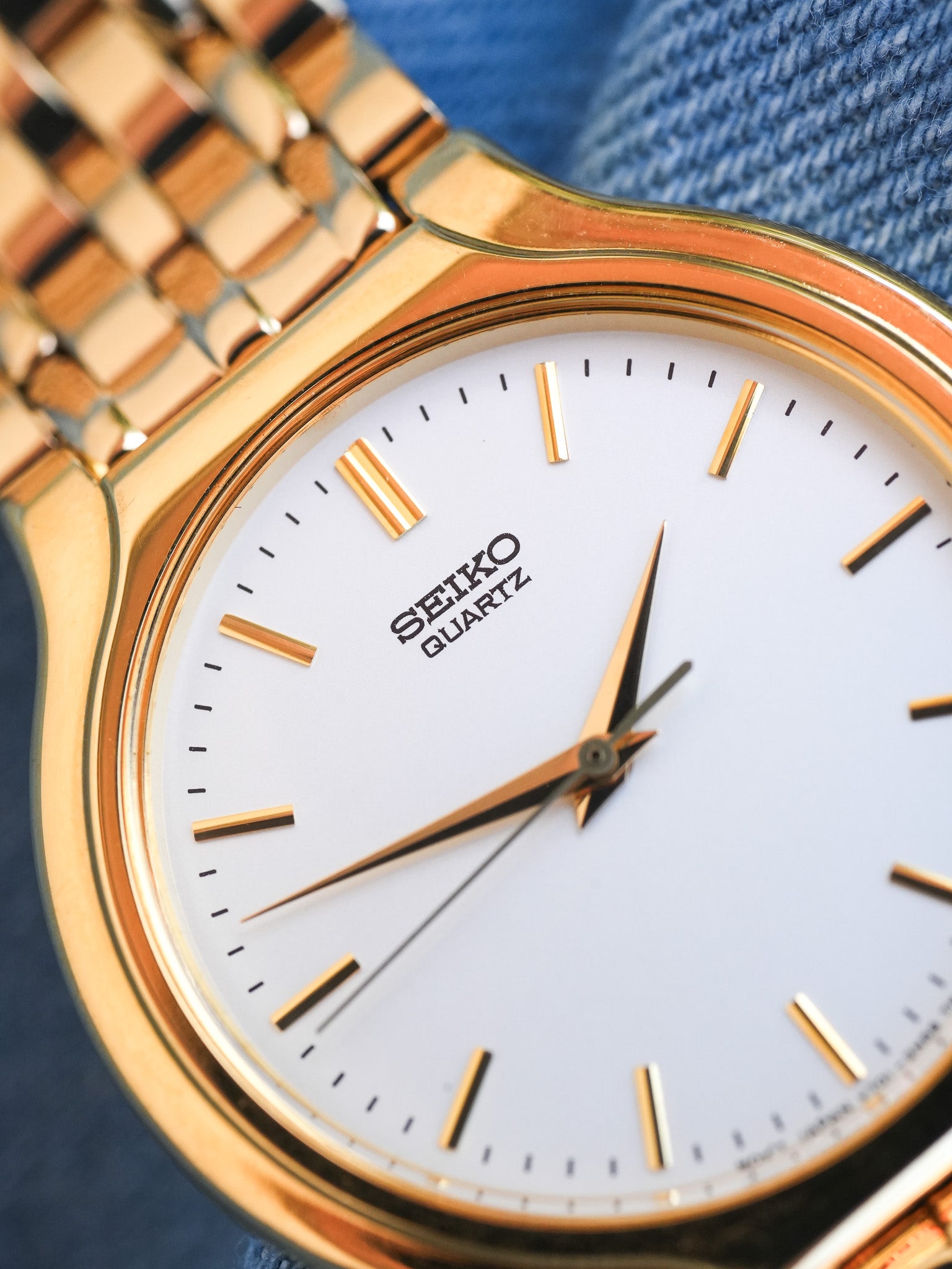 Seiko - Maille Or Cadran Blanc - 1995 - Atelier Victor - Vintage Shop