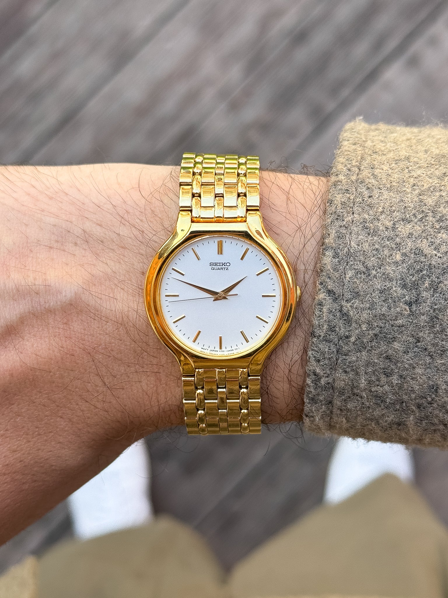 Seiko - Maille Or Cadran Blanc - 1995 - Atelier Victor - Vintage Shop