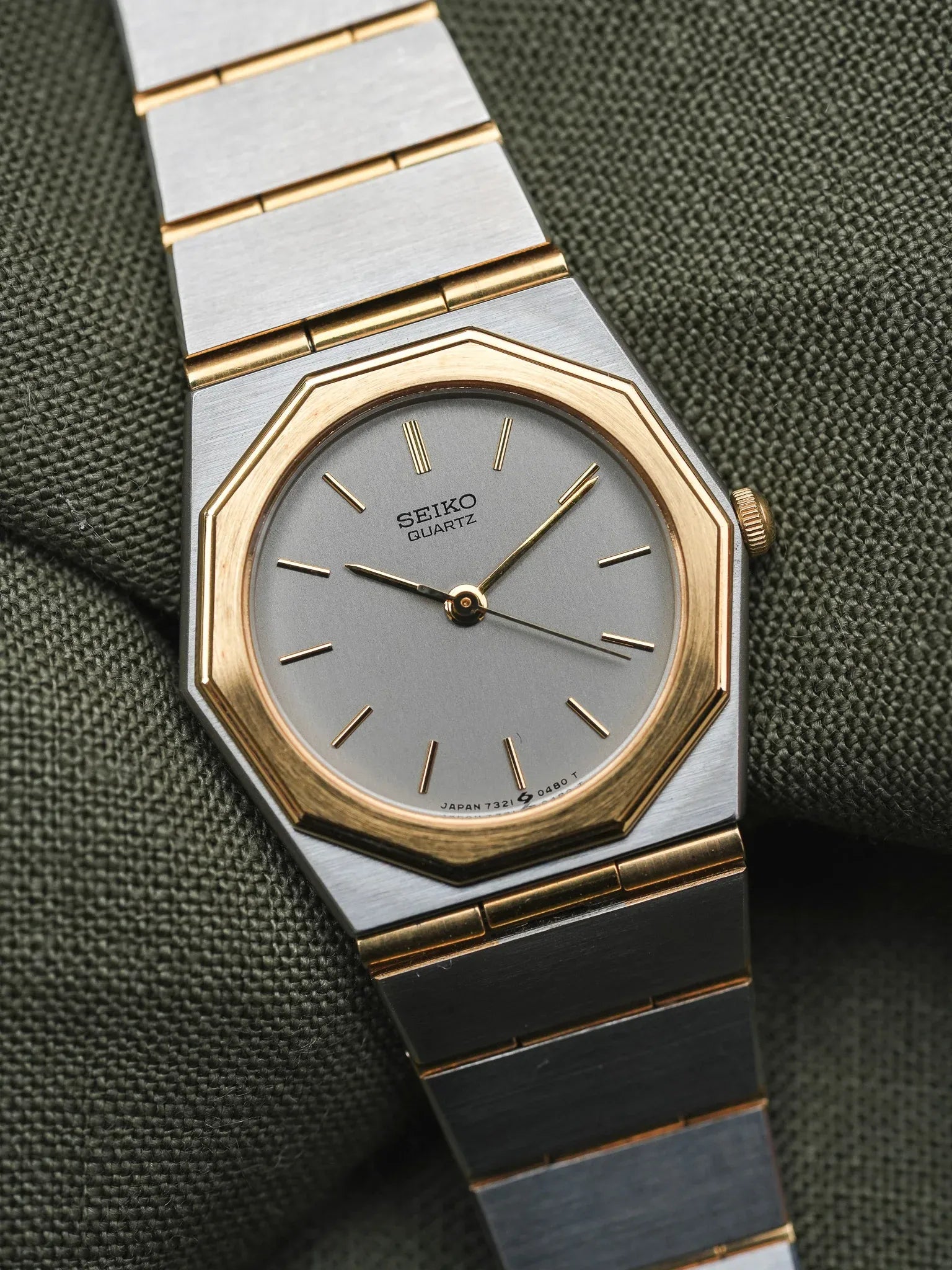 Seiko - Mini Acier Or Cadran Acier - NOS - 1984 - Atelier Victor - Vintage Shop