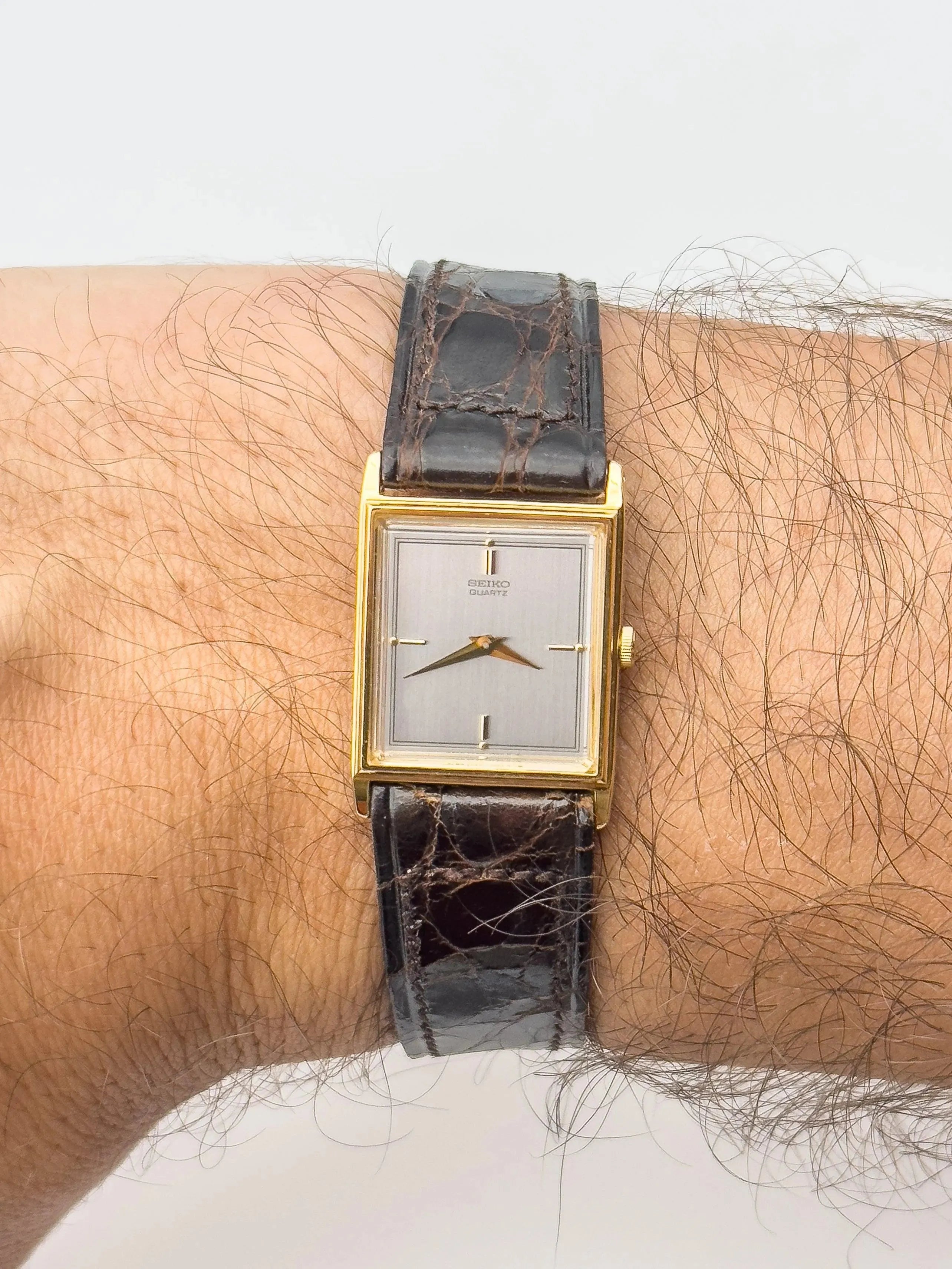 Seiko - Mini Tank Gris - NOS - 1962 - Atelier Victor Paris - Vintage Watch Shop Dubai