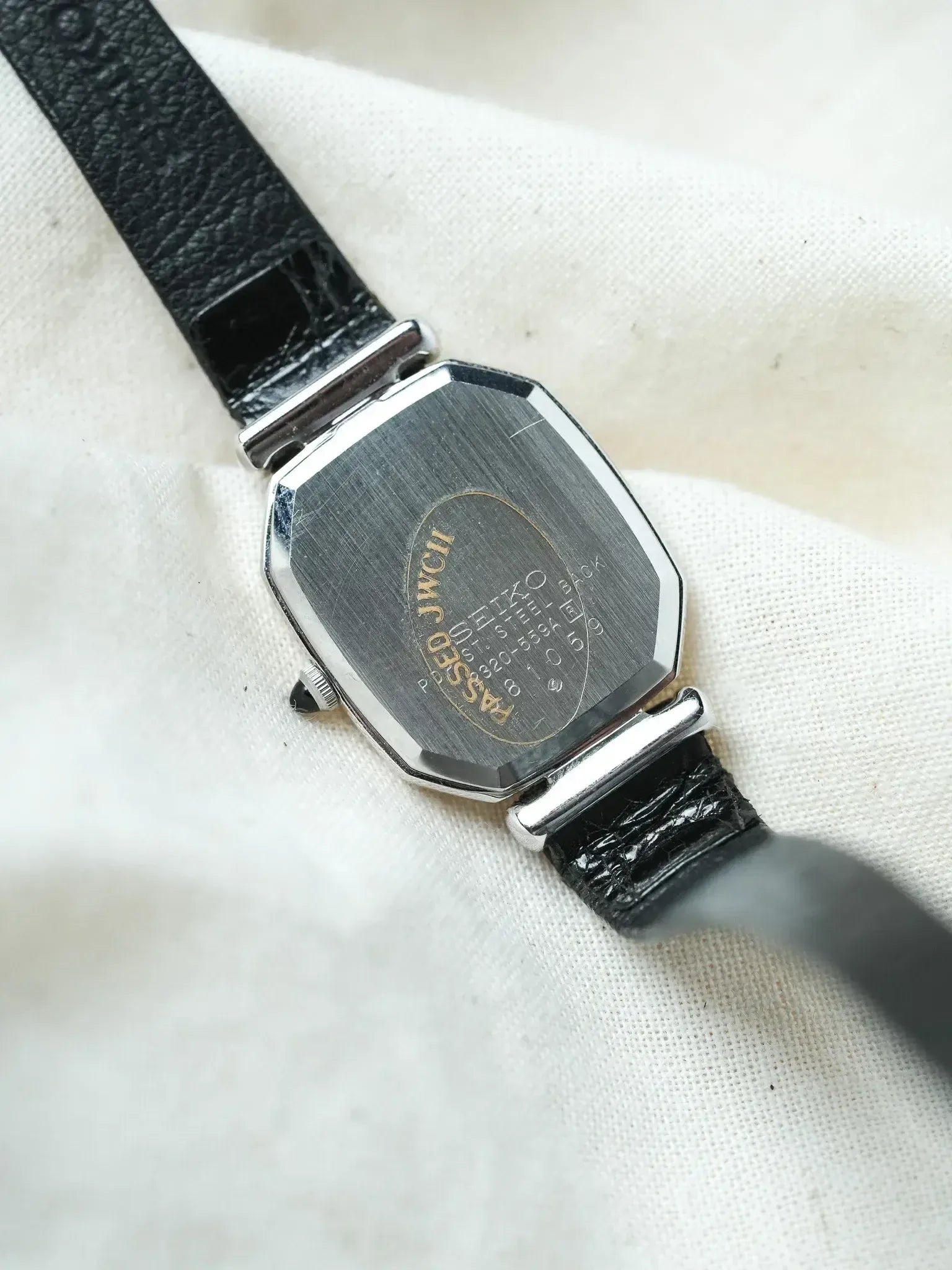 Seiko - Mini Tank Octogonale Acier Blanc Romain - NOS - 1984 - Atelier Victor