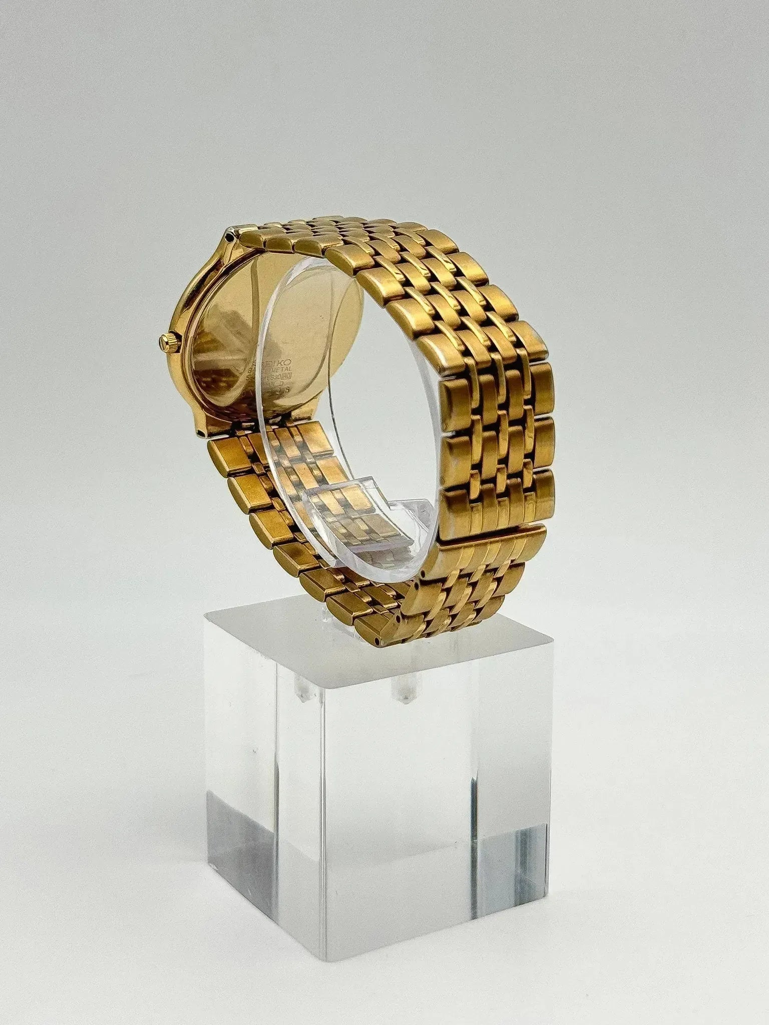 Seiko - Minimaliste Blanc Or Date - 1990s - Atelier Victor