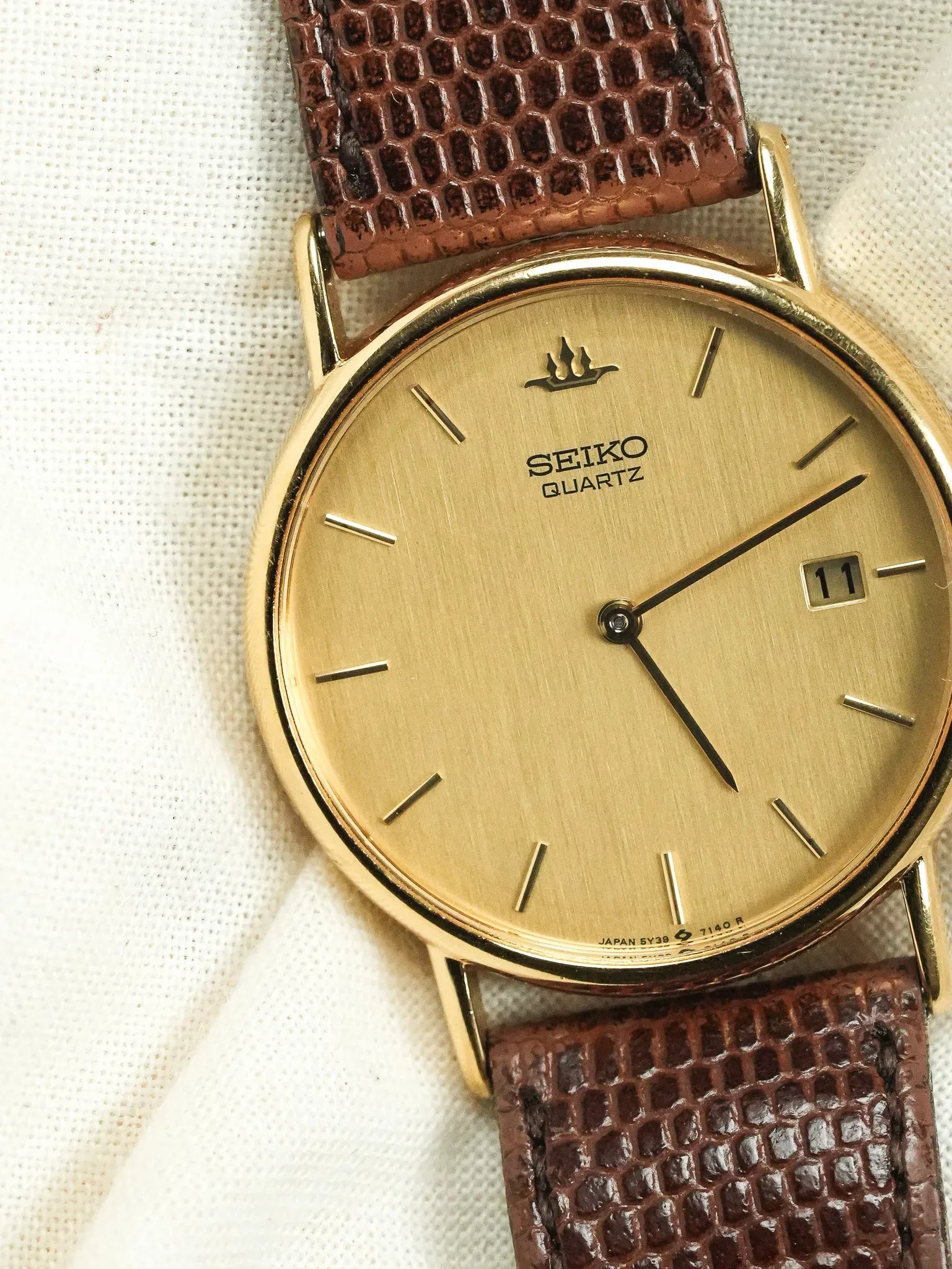 Seiko - Montre habillée Ronde Or Date - 1991 - Atelier Victor - Vintage Shop