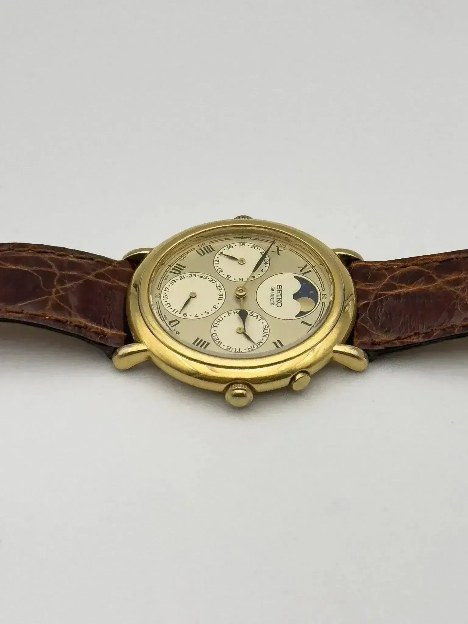Seiko - Moonphase Triple Calendar Or - 1988 - Atelier Victor