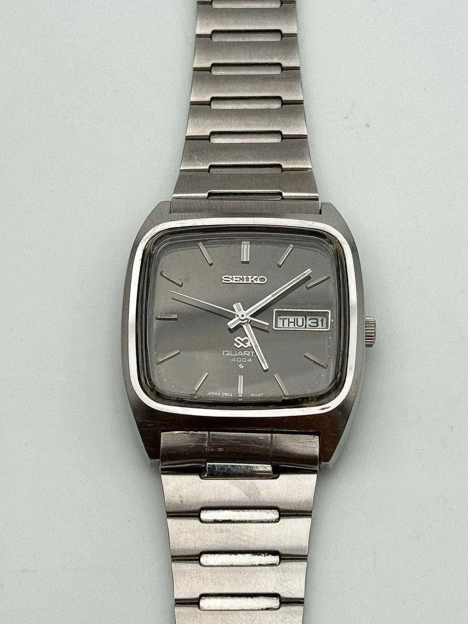 Seiko - Oversize Cadran TV noir - 1976 - Atelier Victor - Vintage Shop