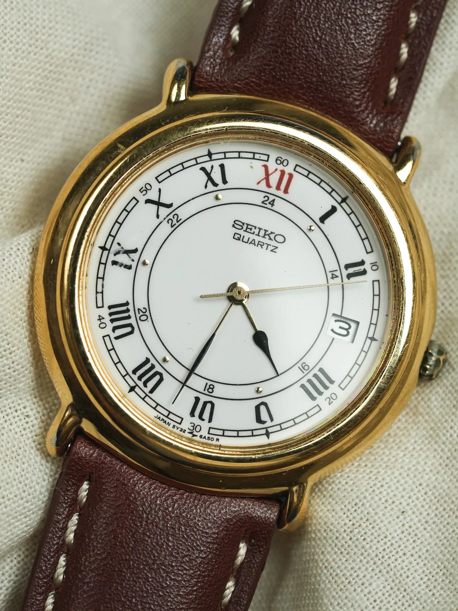 Seiko - Plaqué or Romain 24h - 1989 - Atelier Victor - Vintage Shop