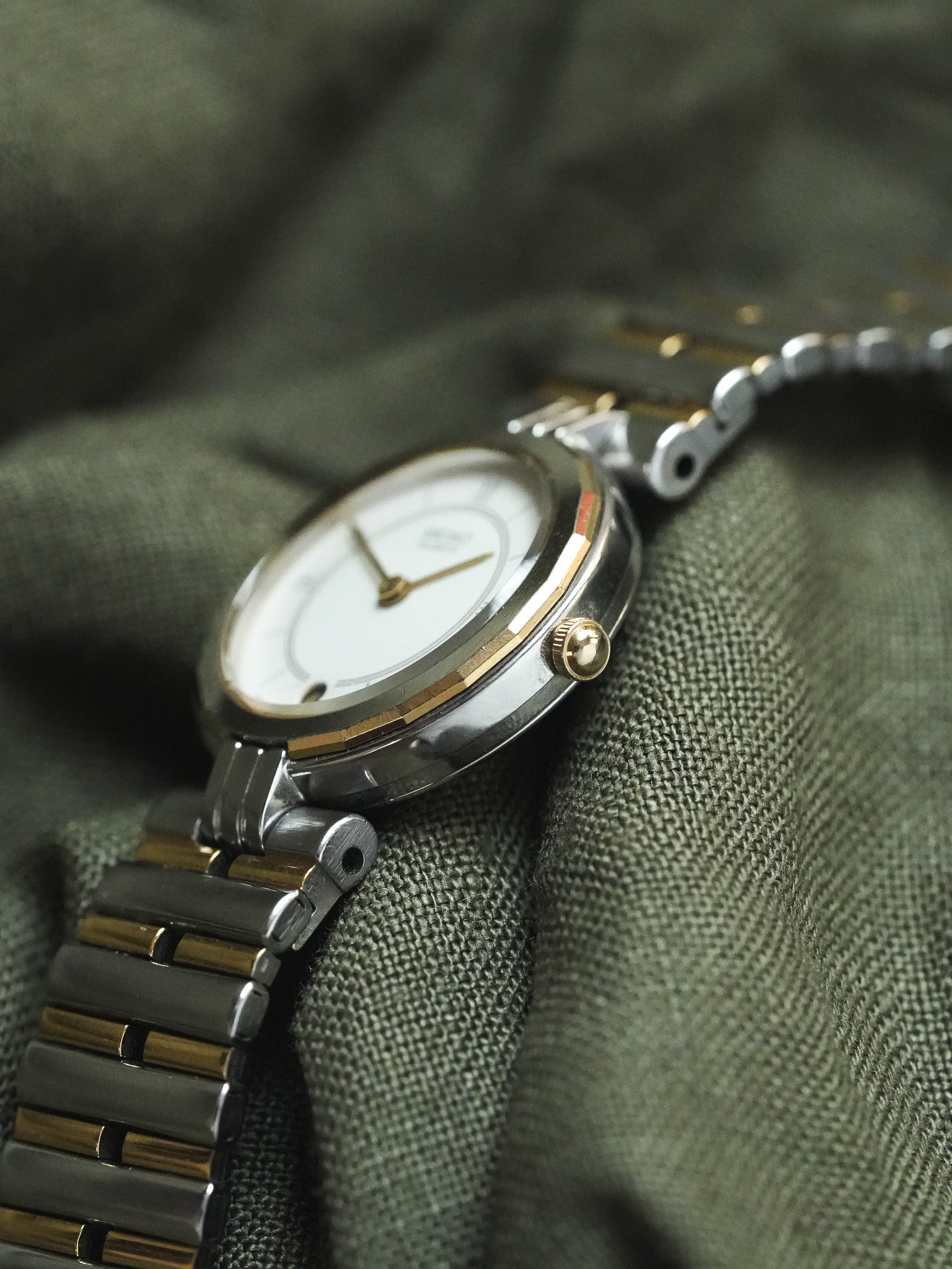 Seiko - Ronde Maille Perforée Acier Or - 1986 - Atelier Victor - Vintage Shop