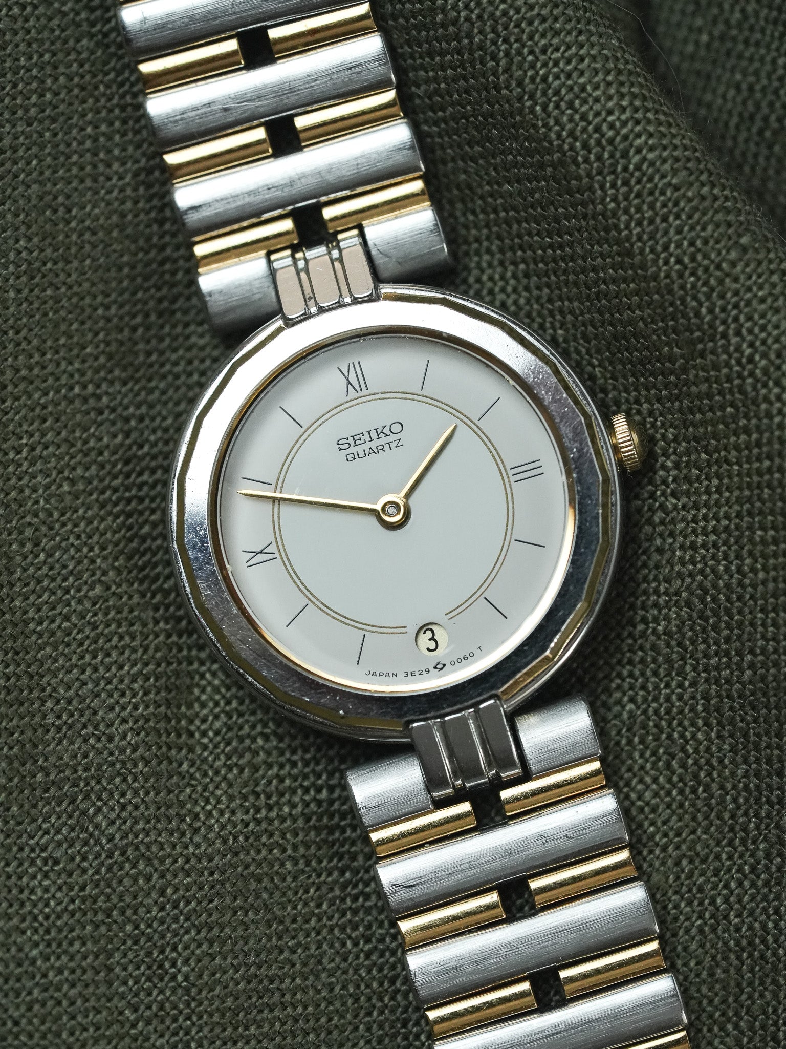 Seiko - Ronde Maille Perforée Acier Or - 1986 - Atelier Victor - Vintage Shop