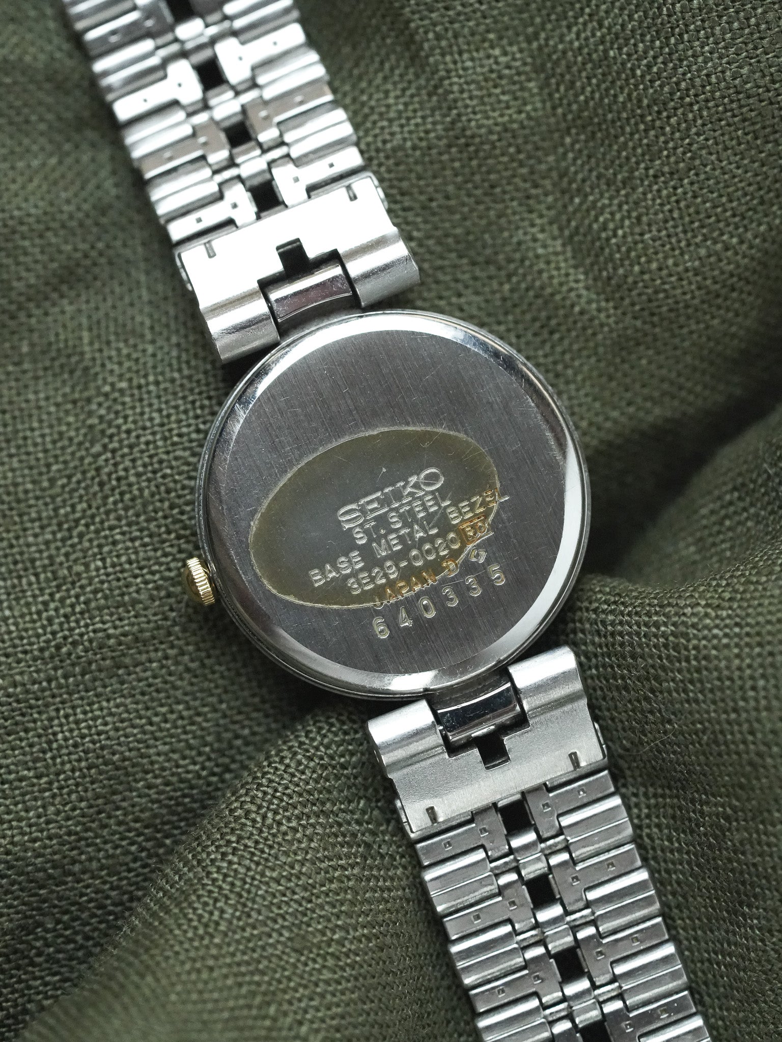 Seiko - Ronde Maille Perforée Acier Or - 1986 - Atelier Victor - Vintage Shop