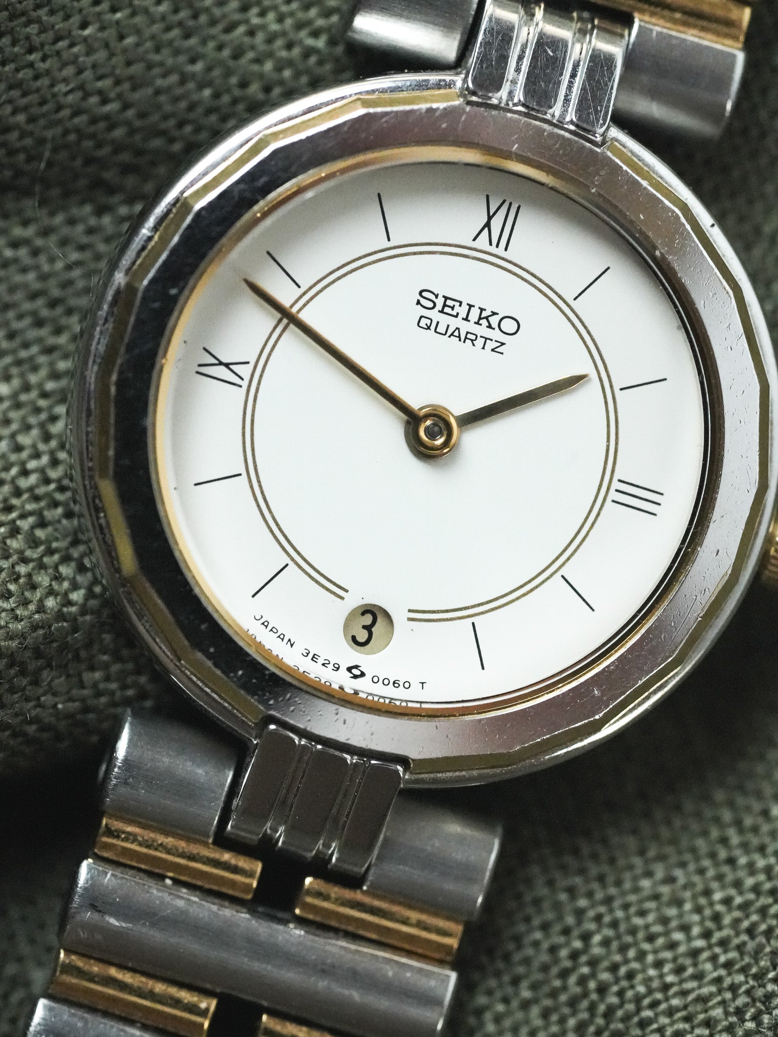 Seiko - Ronde Maille Perforée Acier Or - 1986 - Atelier Victor - Vintage Shop