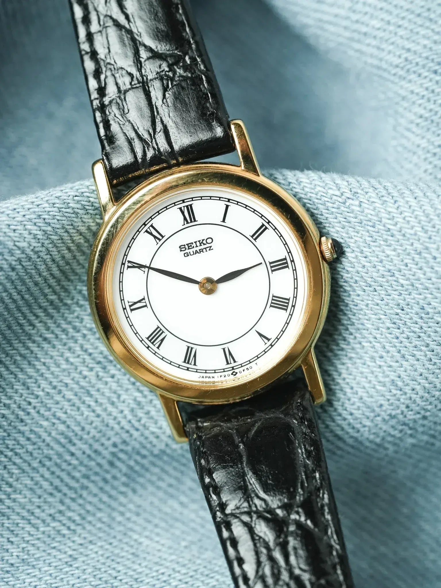 Seiko - Ronde Or Cadran Romain Blanc - NOS - 1991 - Atelier Victor