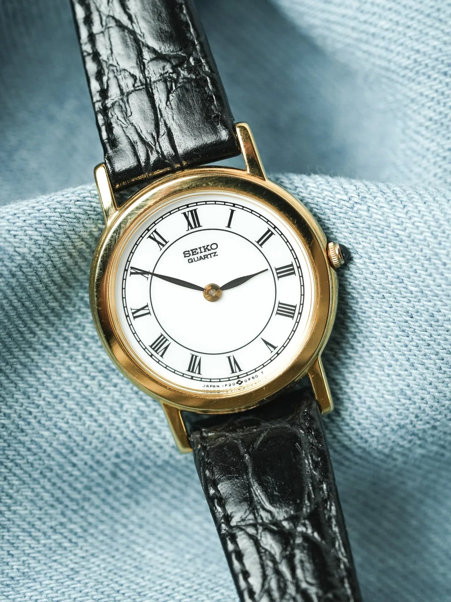 Seiko - Ronde Or Cadran Romain Blanc - NOS - 1991 - Atelier Victor