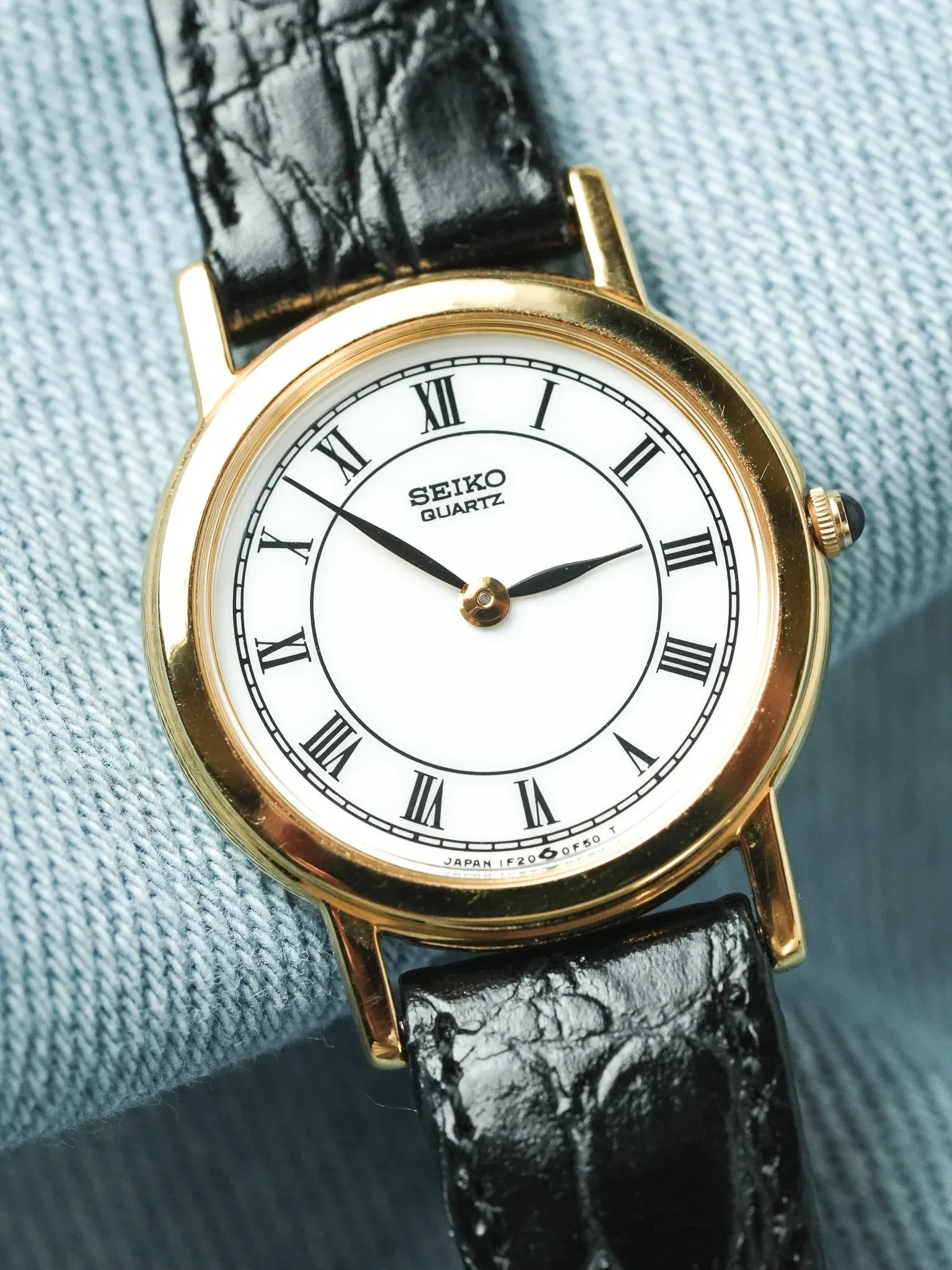 Seiko - Ronde Or Cadran Romain Blanc - NOS - 1991 - Atelier Victor