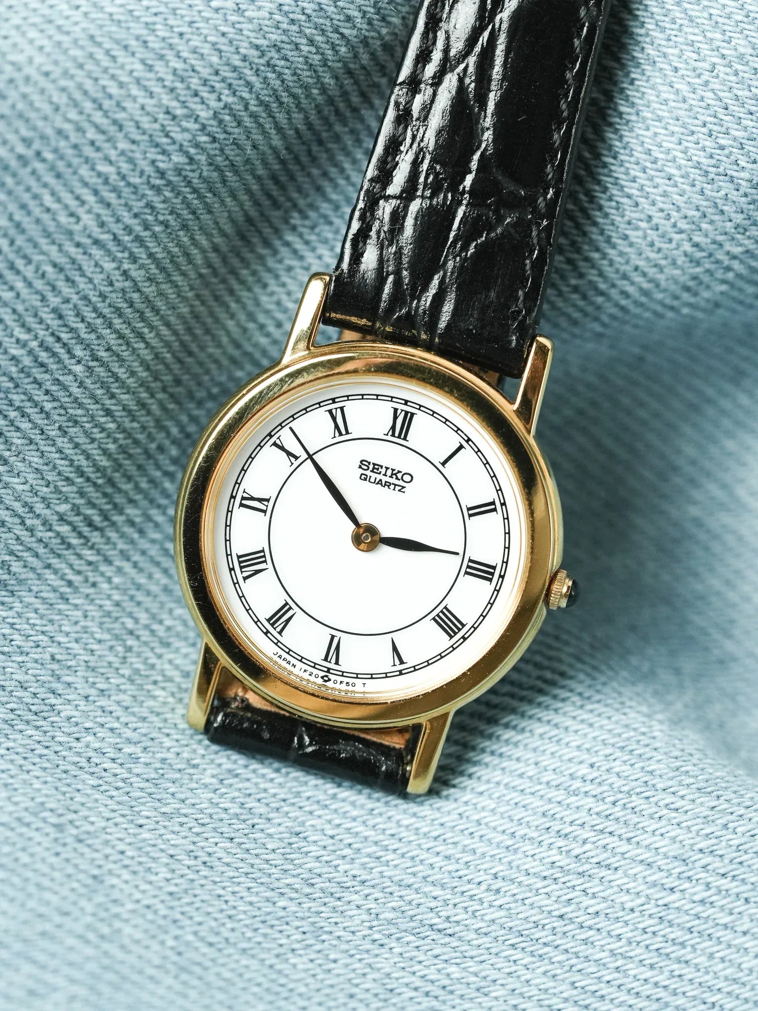 Seiko - Ronde Or Cadran Romain Blanc - NOS - 1991 - Atelier Victor