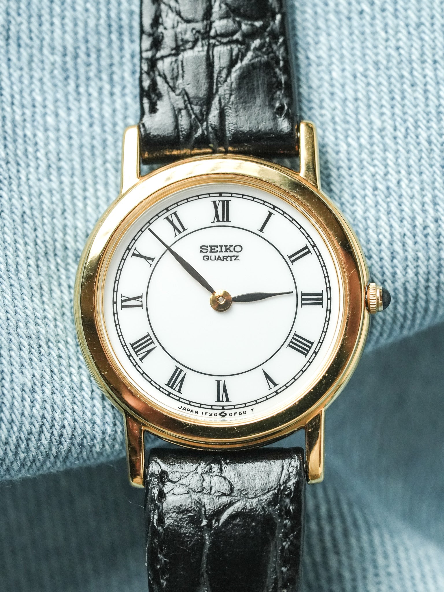 Seiko - Ronde Or Cadran Romain Blanc - NOS - 1991 - Atelier Victor - Vintage Shop