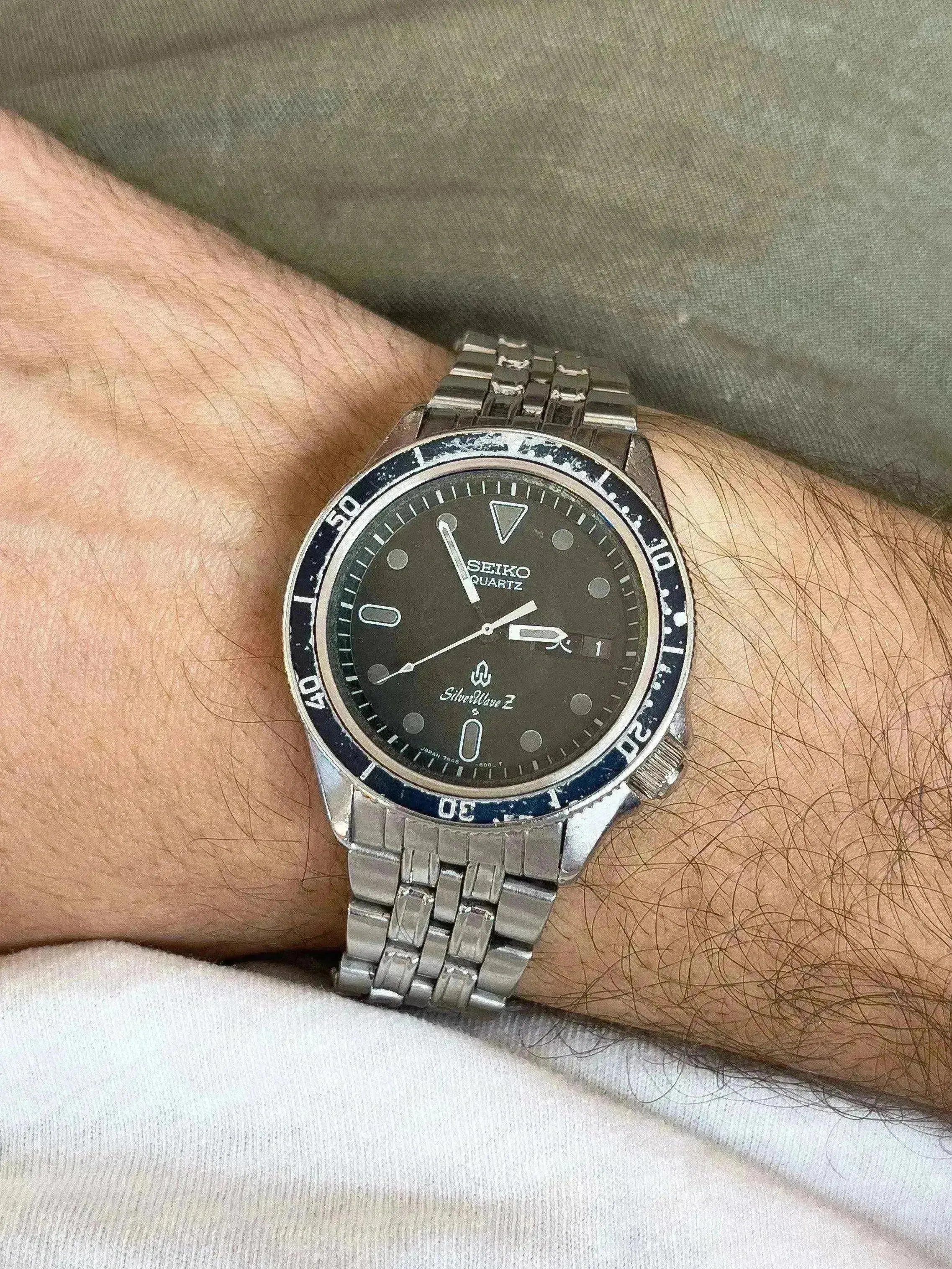 Seiko - Silverwave lunette bleu - 1988 - Atelier Victor