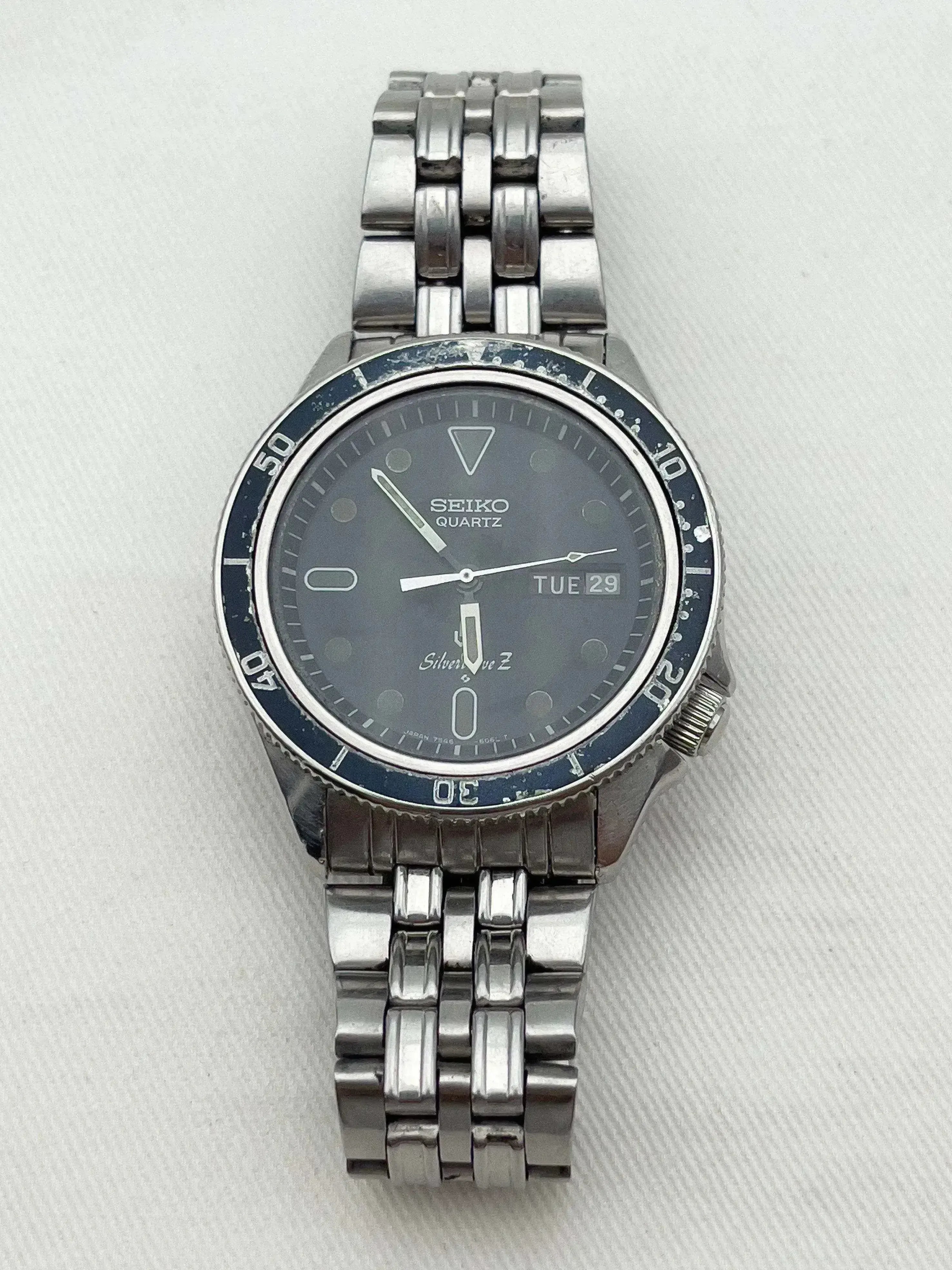 Seiko - Silverwave lunette bleu - 1988 - Atelier Victor