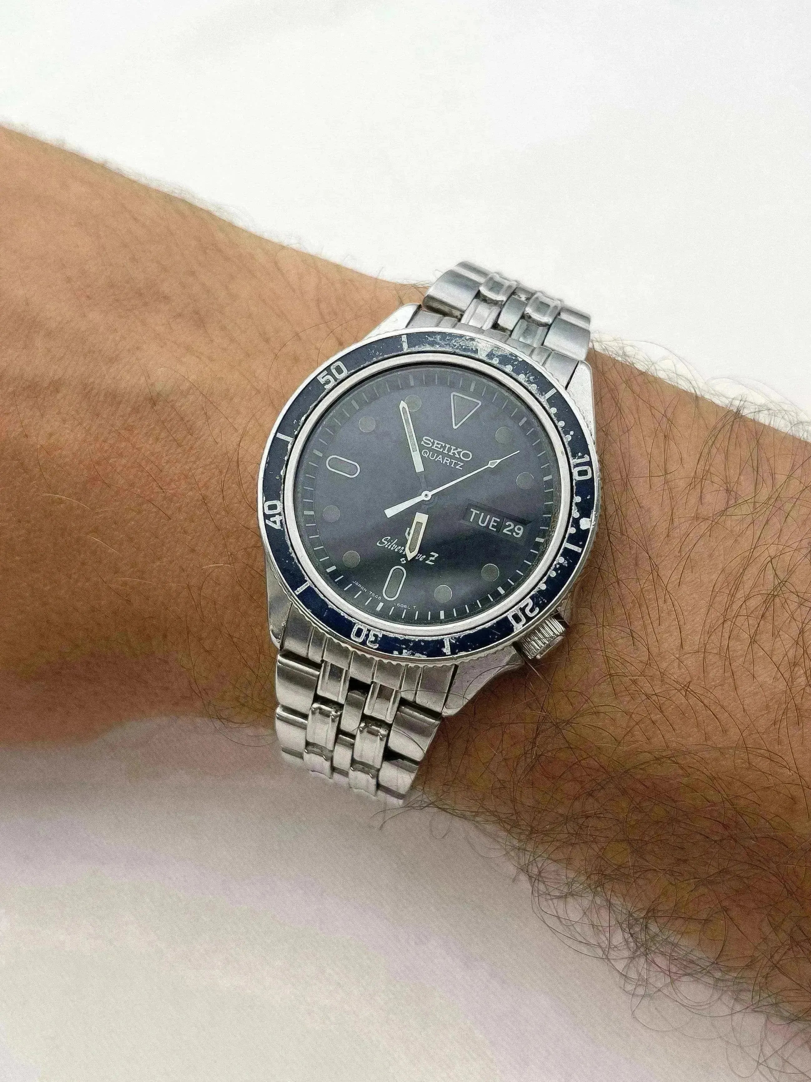 Seiko - Silverwave lunette bleu - 1988 - Atelier Victor