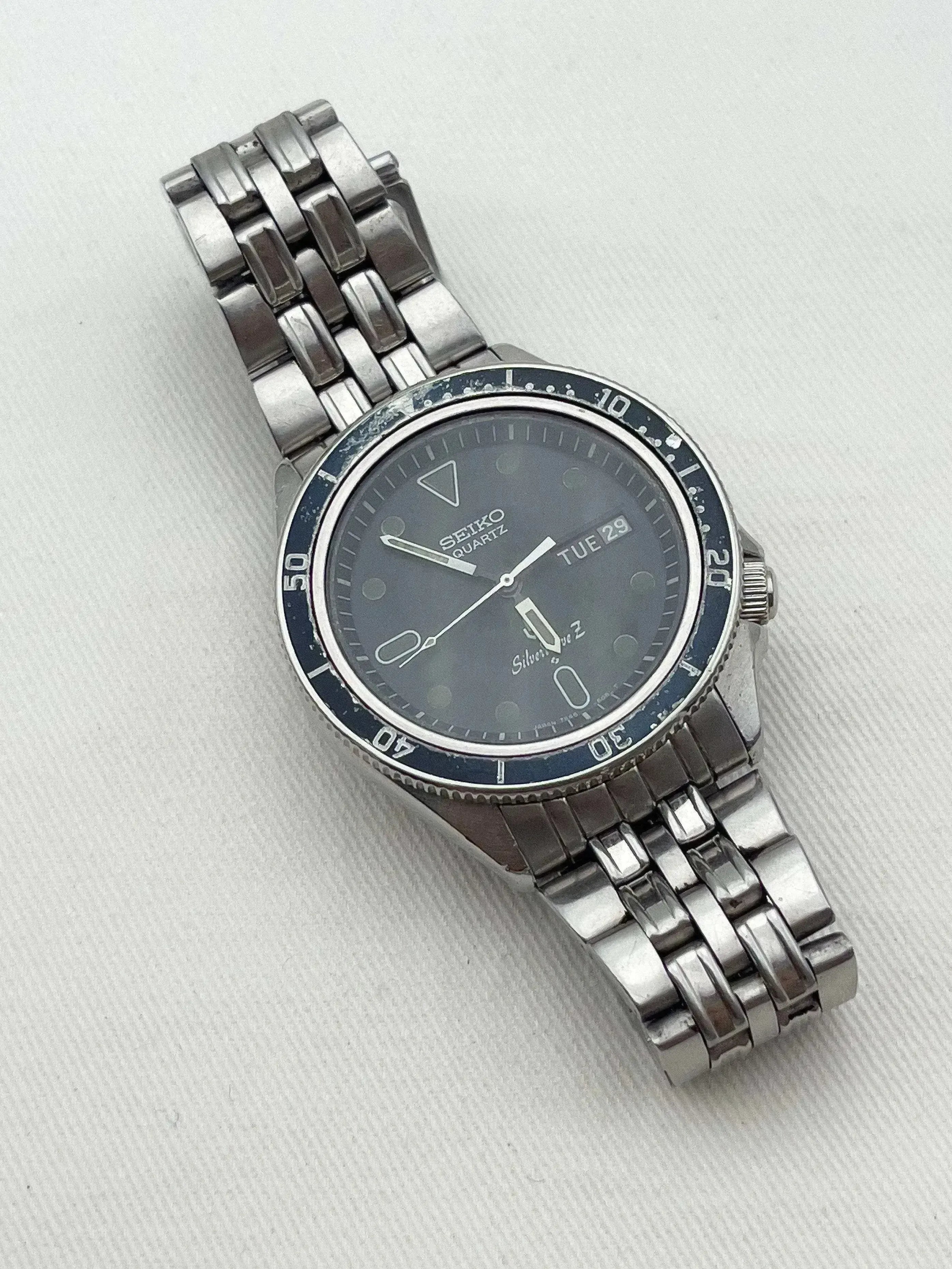 Seiko - Silverwave lunette bleu - 1988 - Atelier Victor