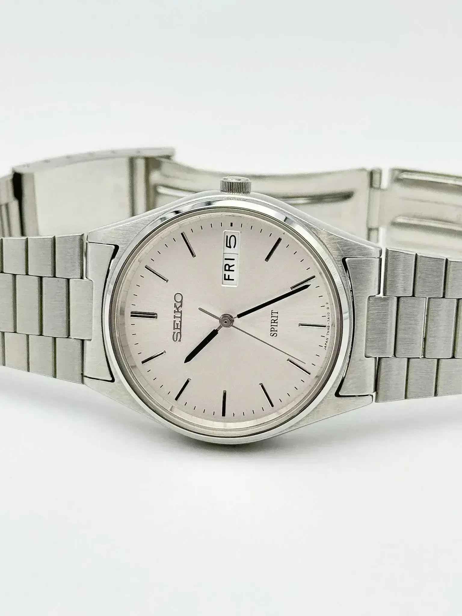 Seiko - Spirit Acier Daydate Cadran Argent Index Noir - 1994 - Atelier Victor