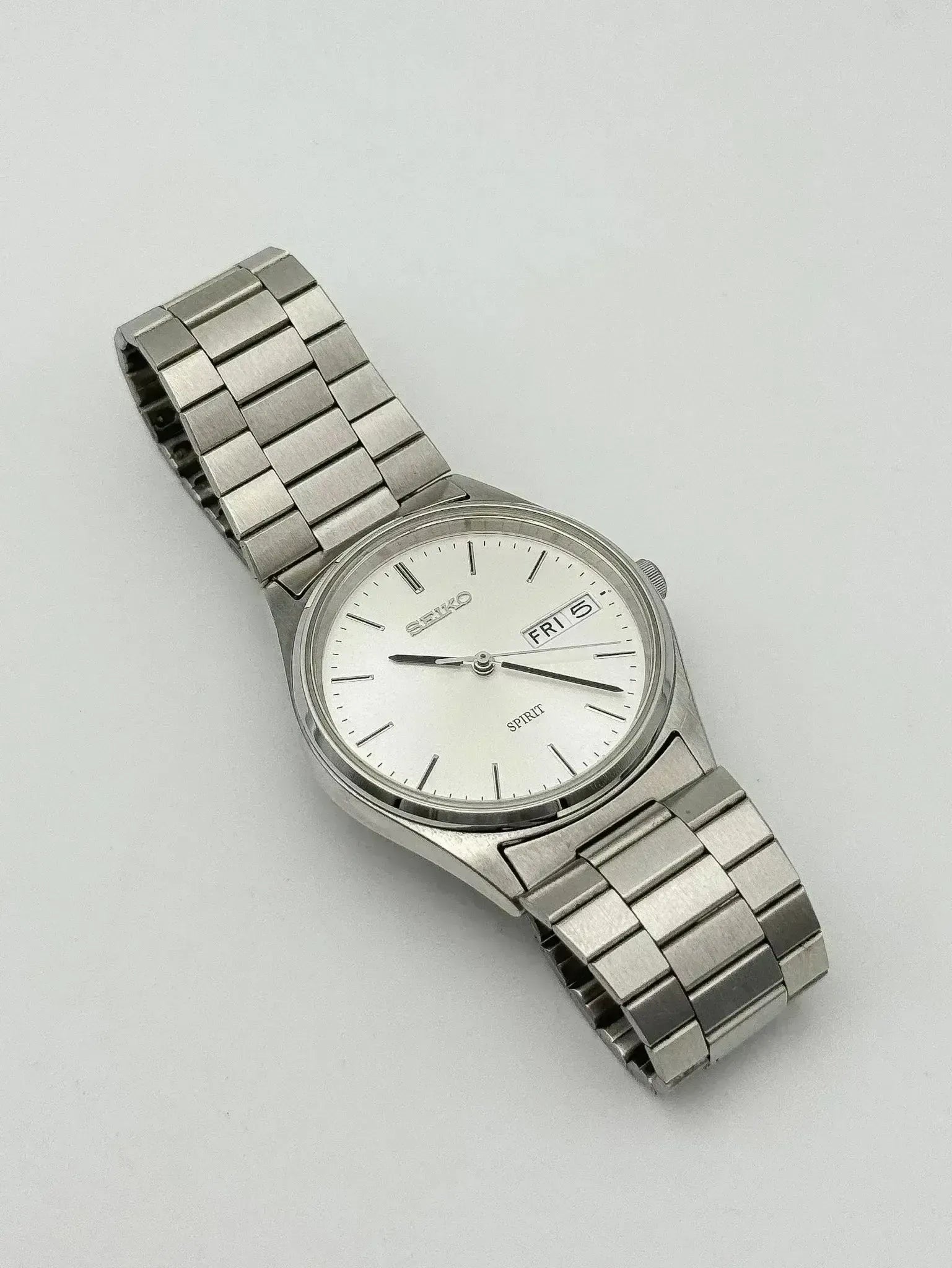 Seiko - Spirit Acier Daydate Cadran Argent Index Noir - 1994 - Atelier Victor