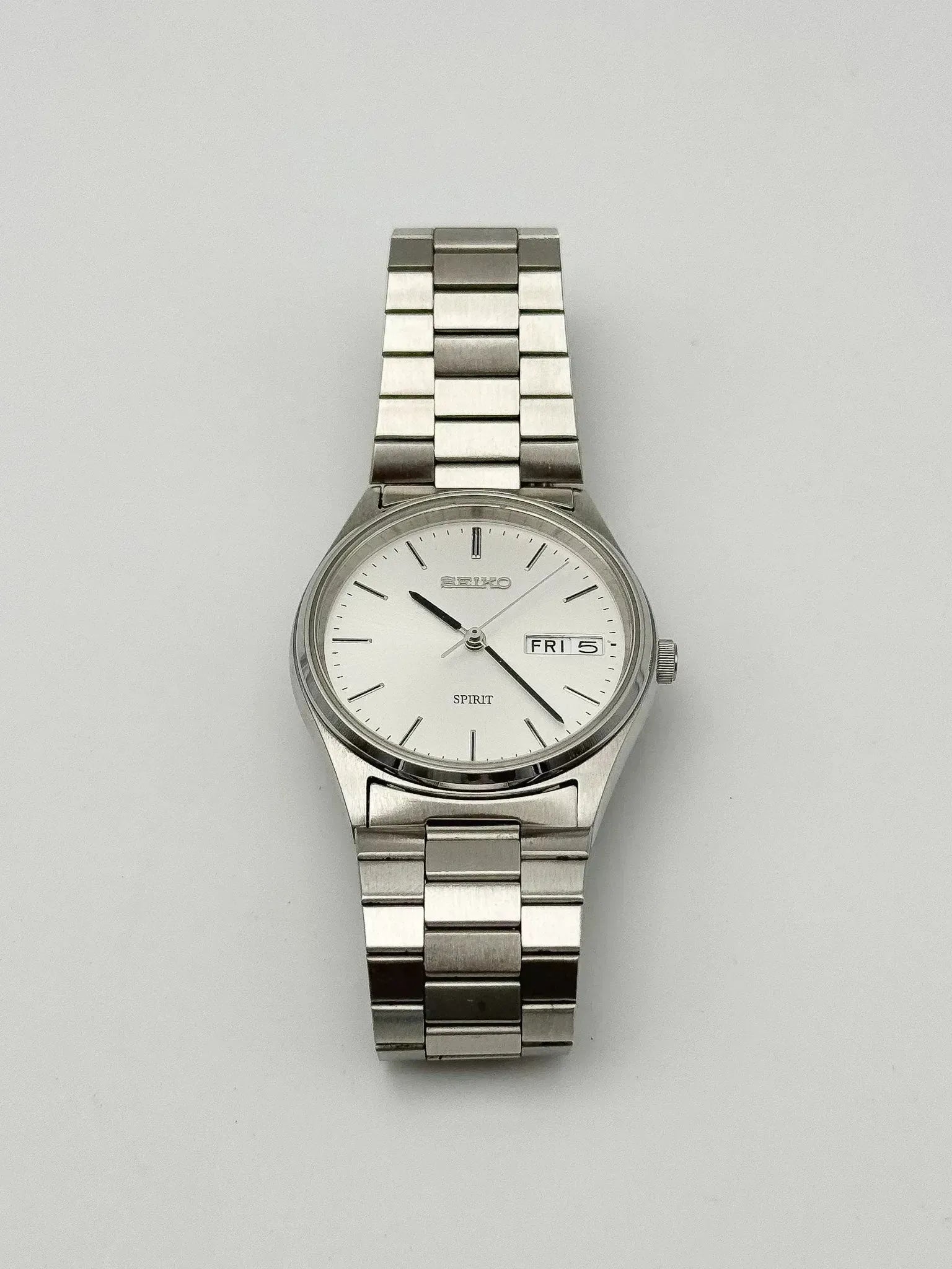 Seiko - Spirit Acier Daydate Cadran Argent Index Noir - 1994 - Atelier Victor