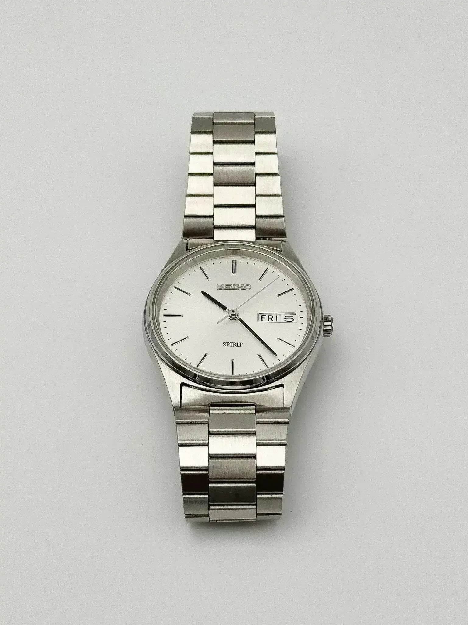 Seiko - Spirit Acier Daydate Cadran Argent Index Noir - 1994 - Atelier Victor