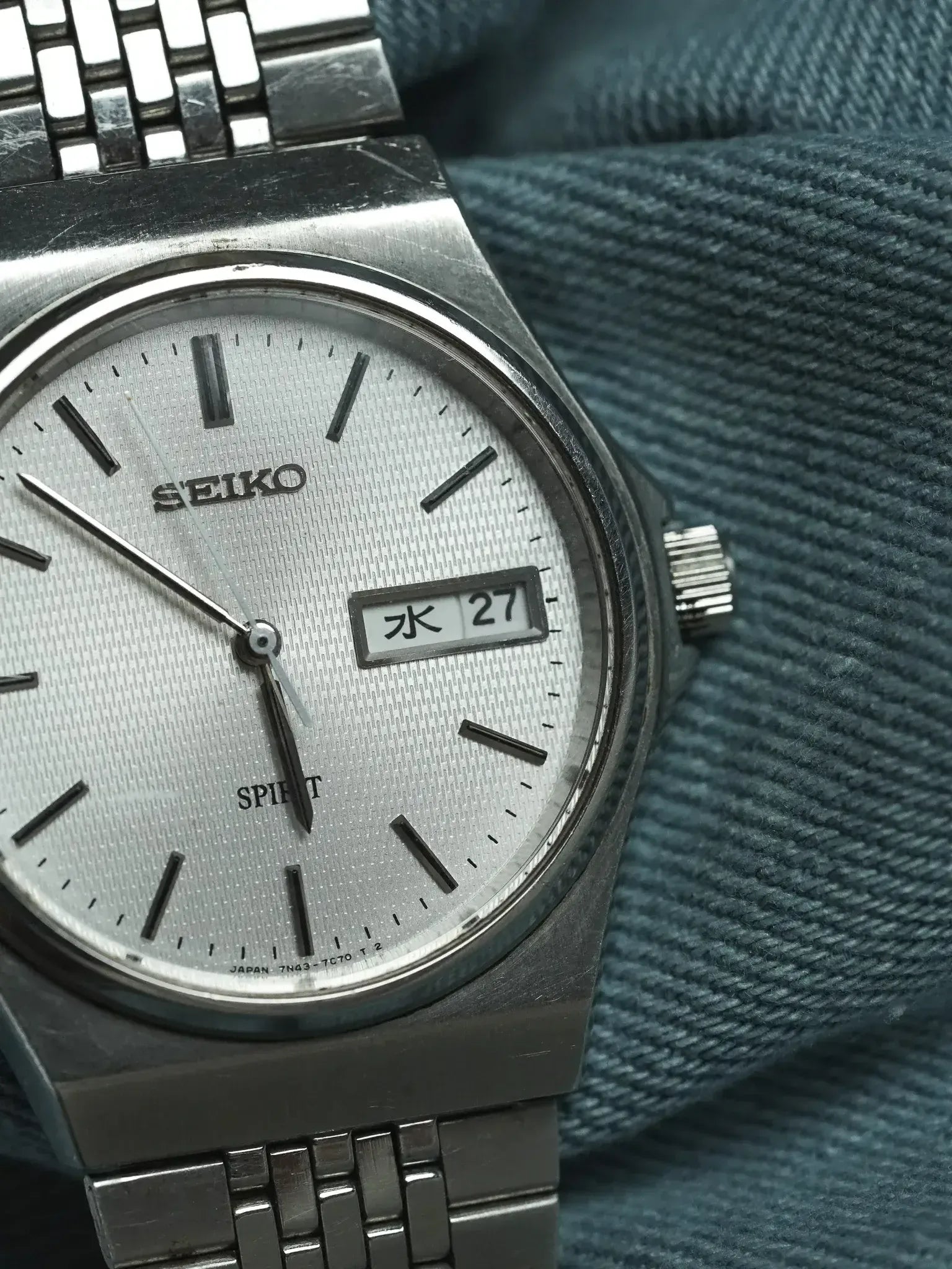 Seiko - Spirit Daydate Kanji Acier Tapissé - 1989 - Atelier Victor