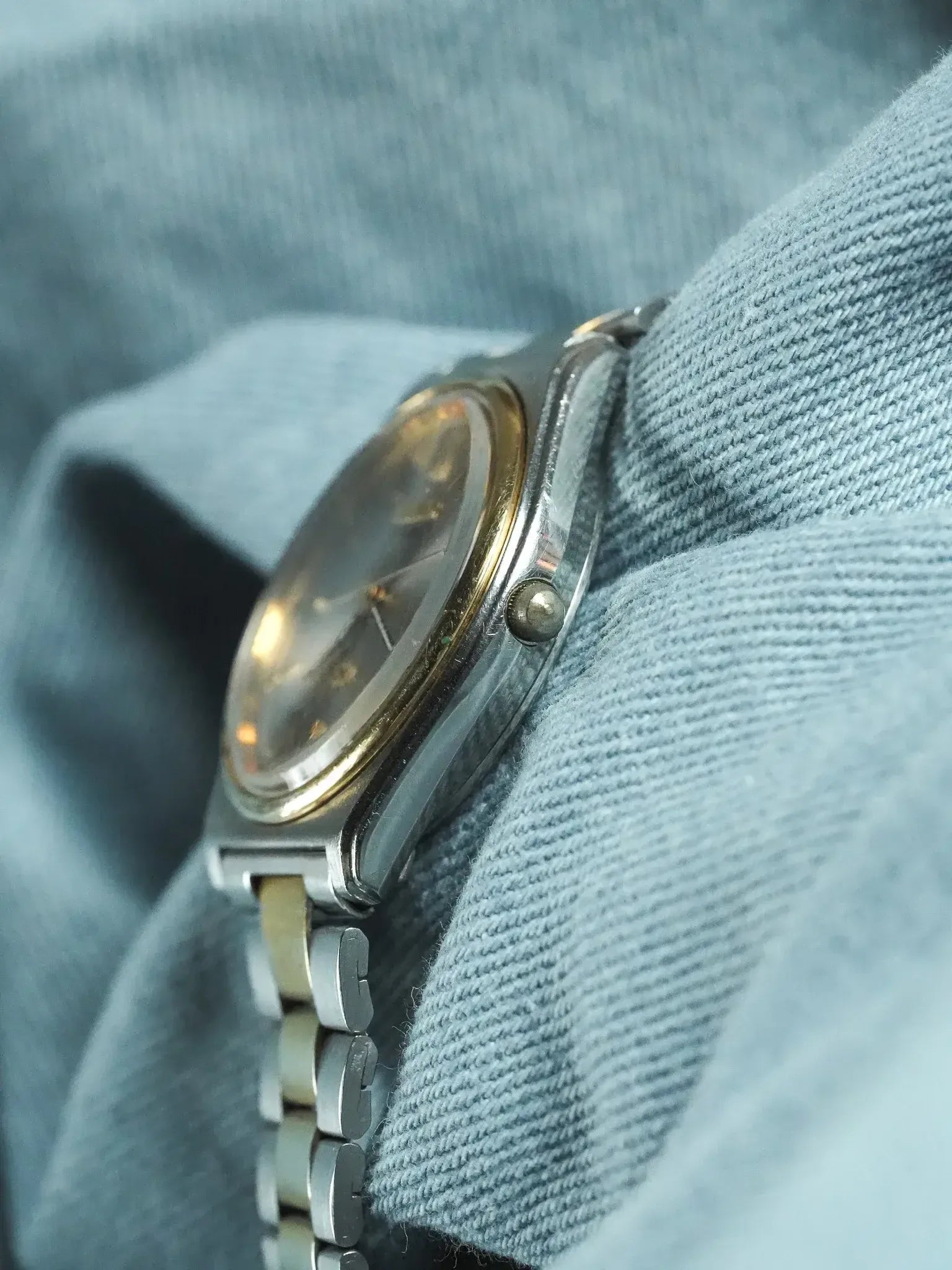 Seiko - SQ Acier Or Date Cadran argent - 1982 - Atelier Victor