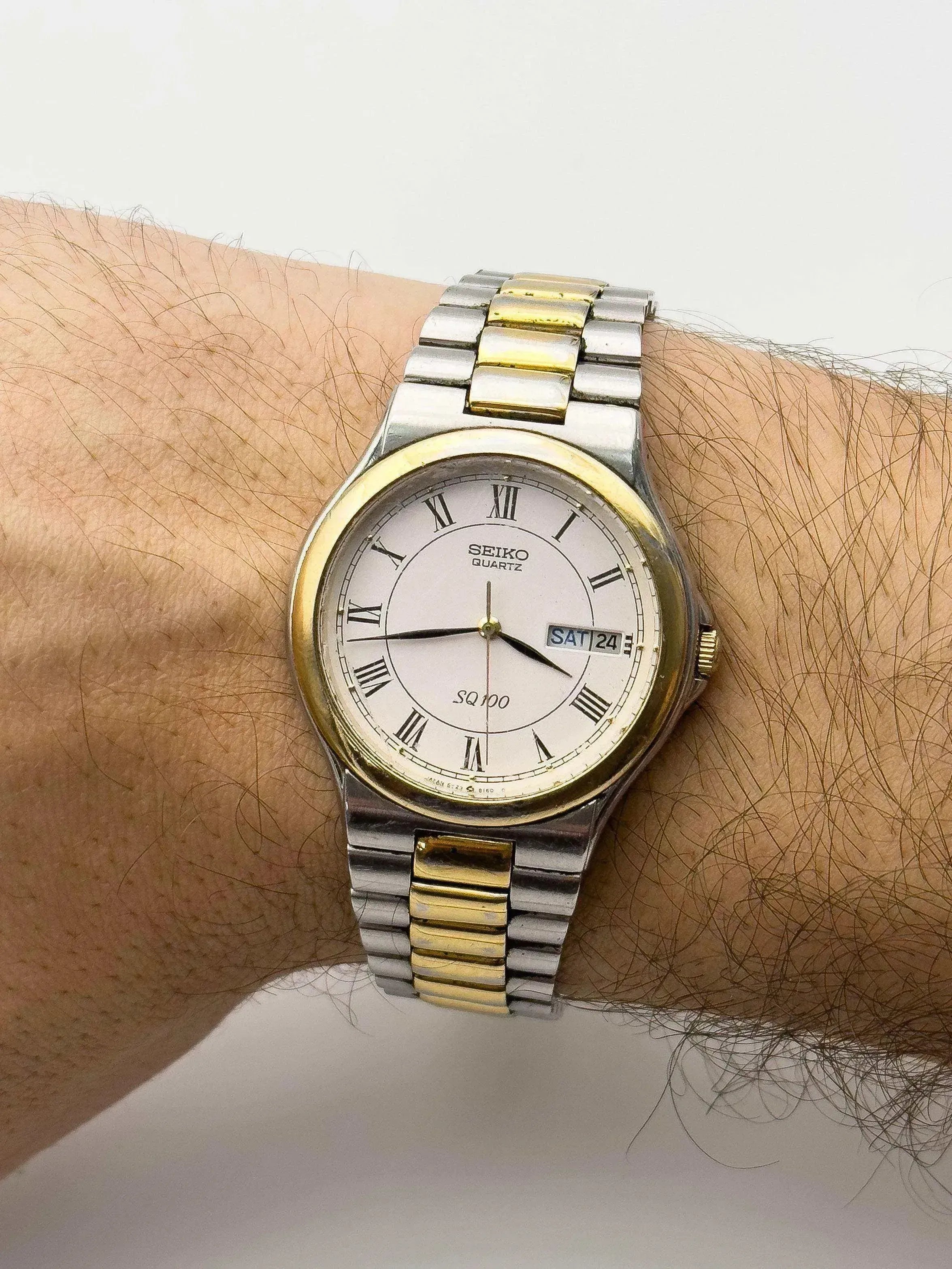 Seiko - Sq100 Acier Or bracelet seiko - 1990s - Atelier Victor